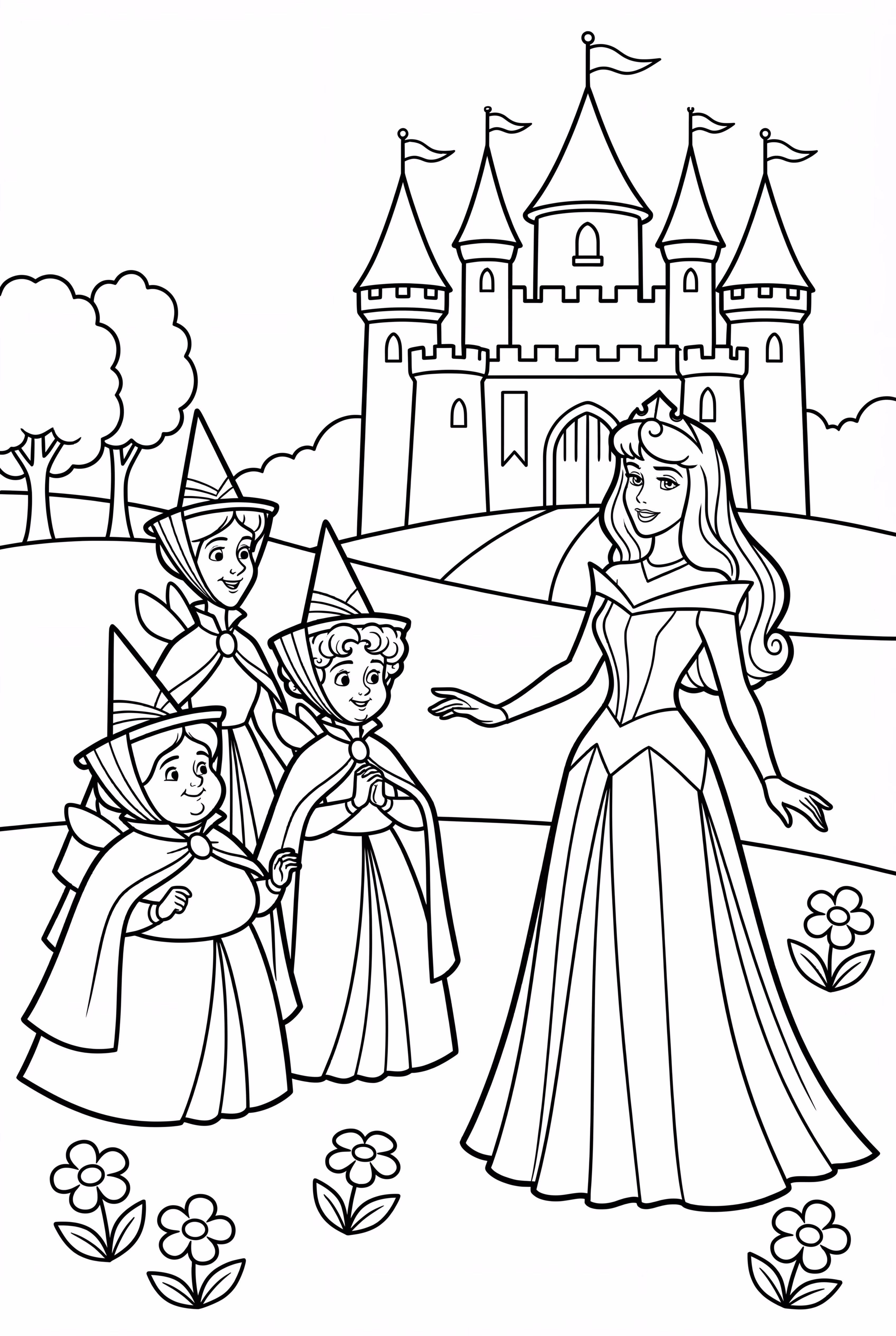 Dornröschen mit Flora, Fauna und Männlichkeit