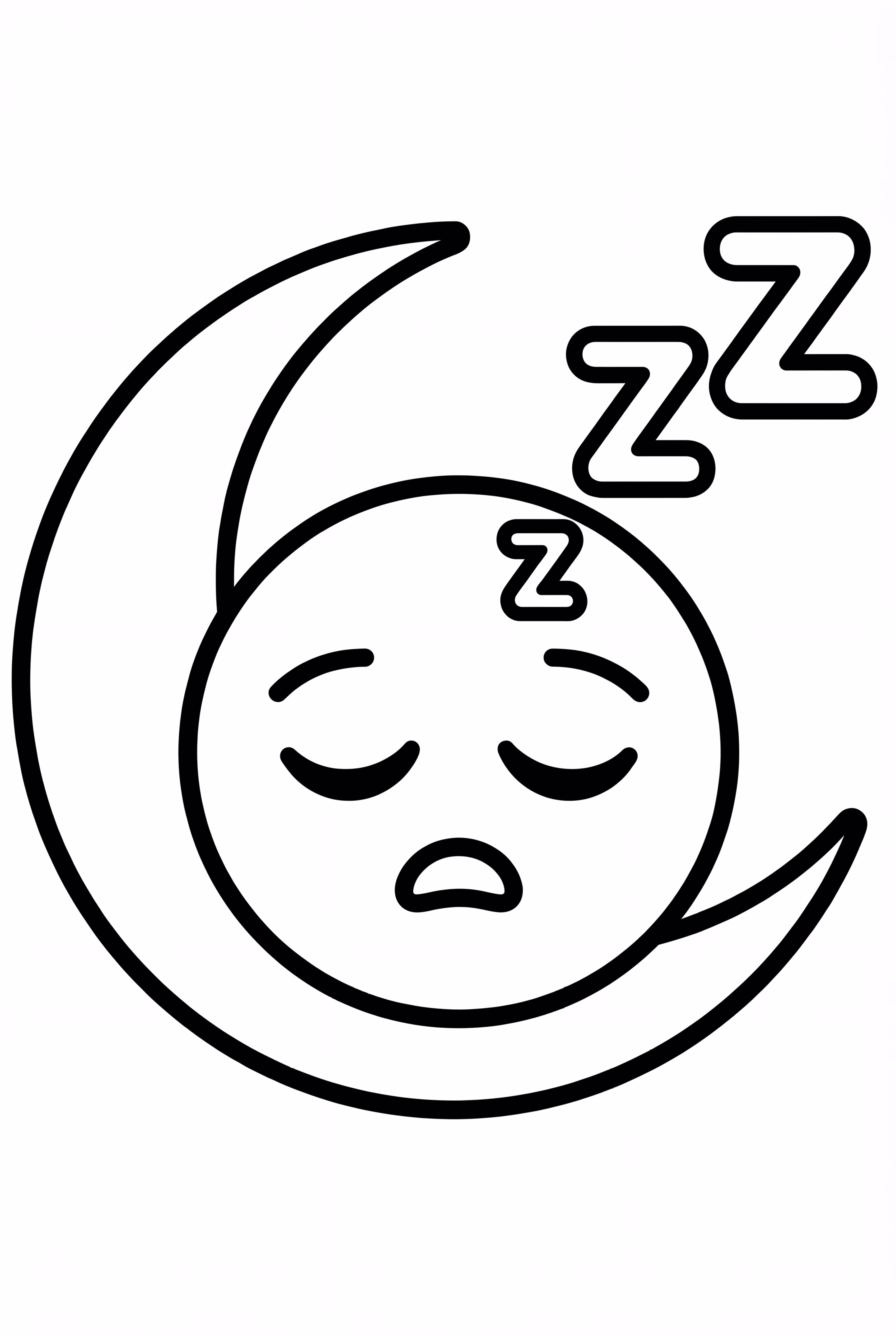 Sleeping Emoji on Moon