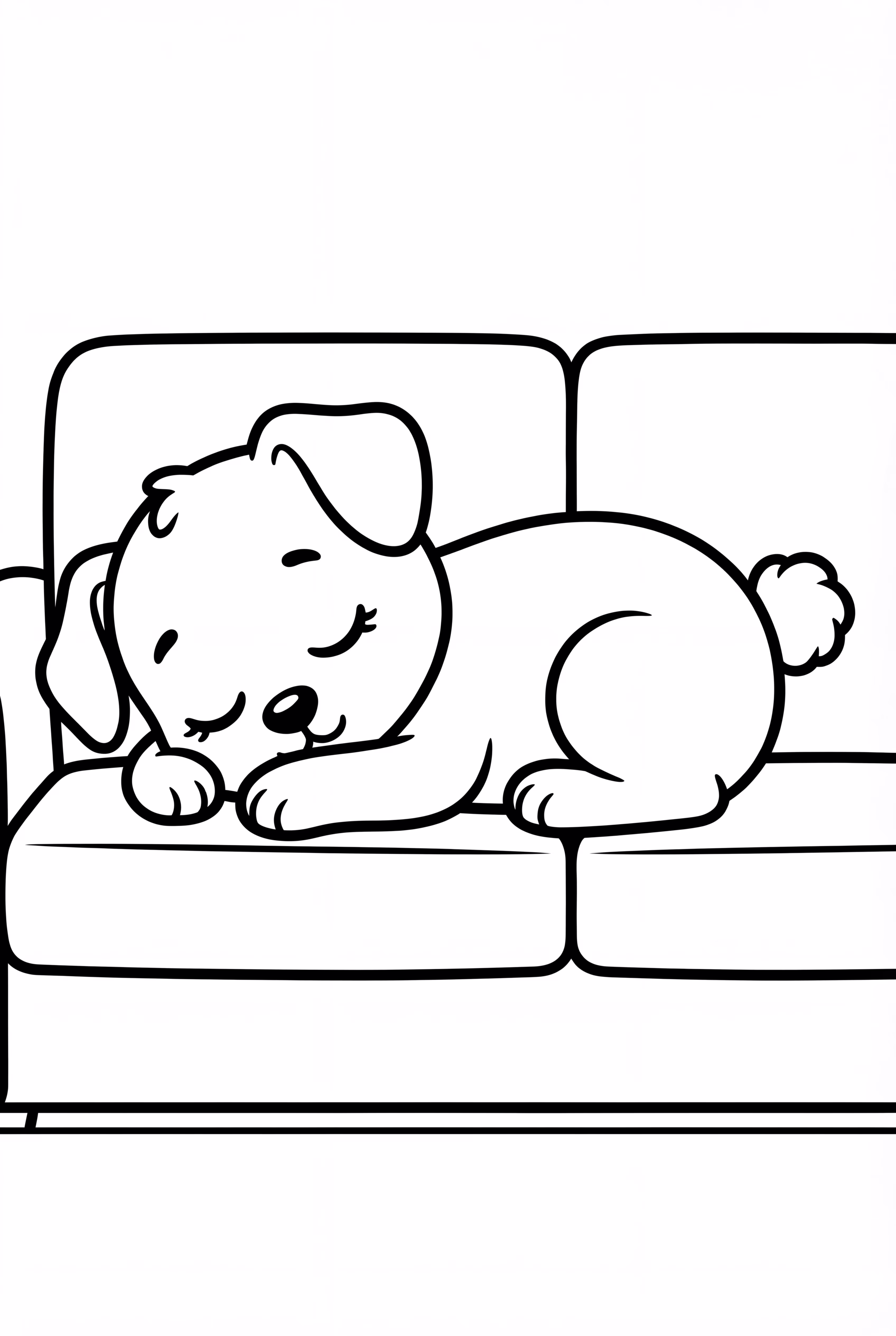 Sleeping Puppy on a Couch