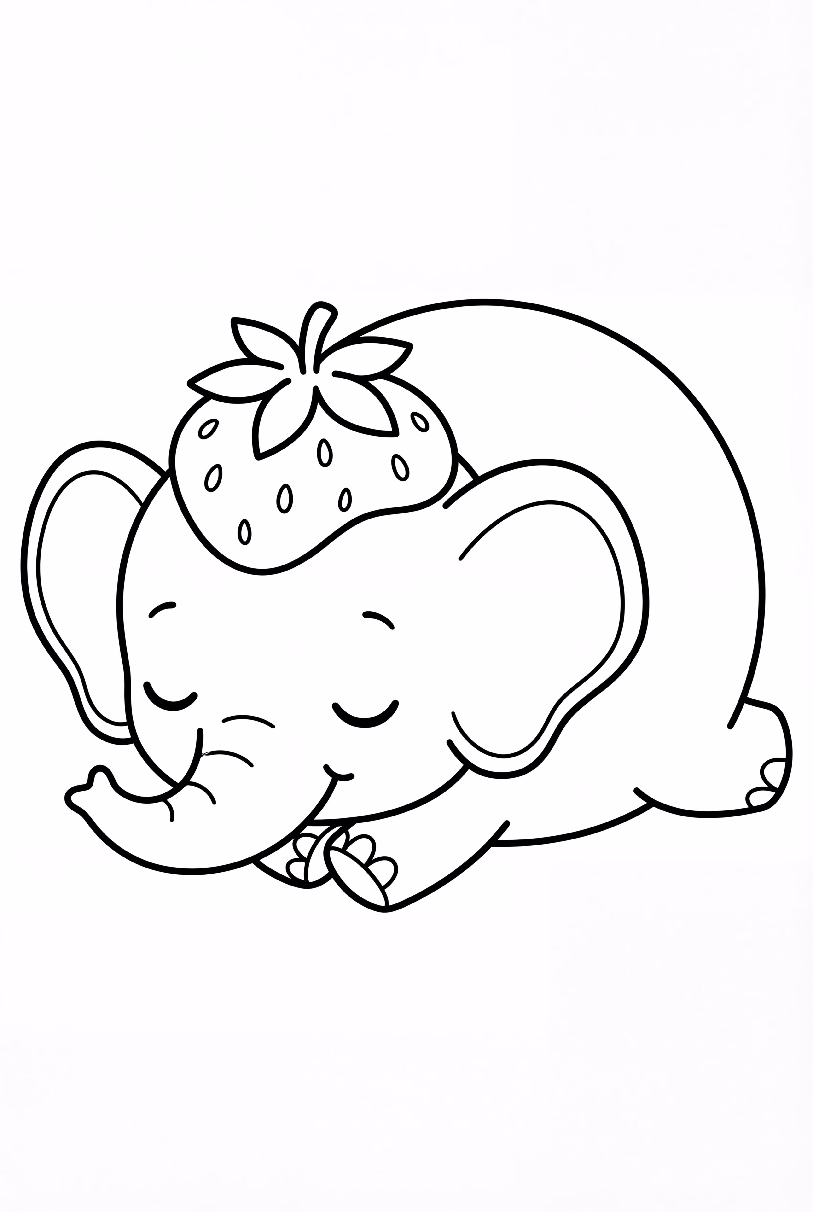 Sleeping Strawberry Elephant