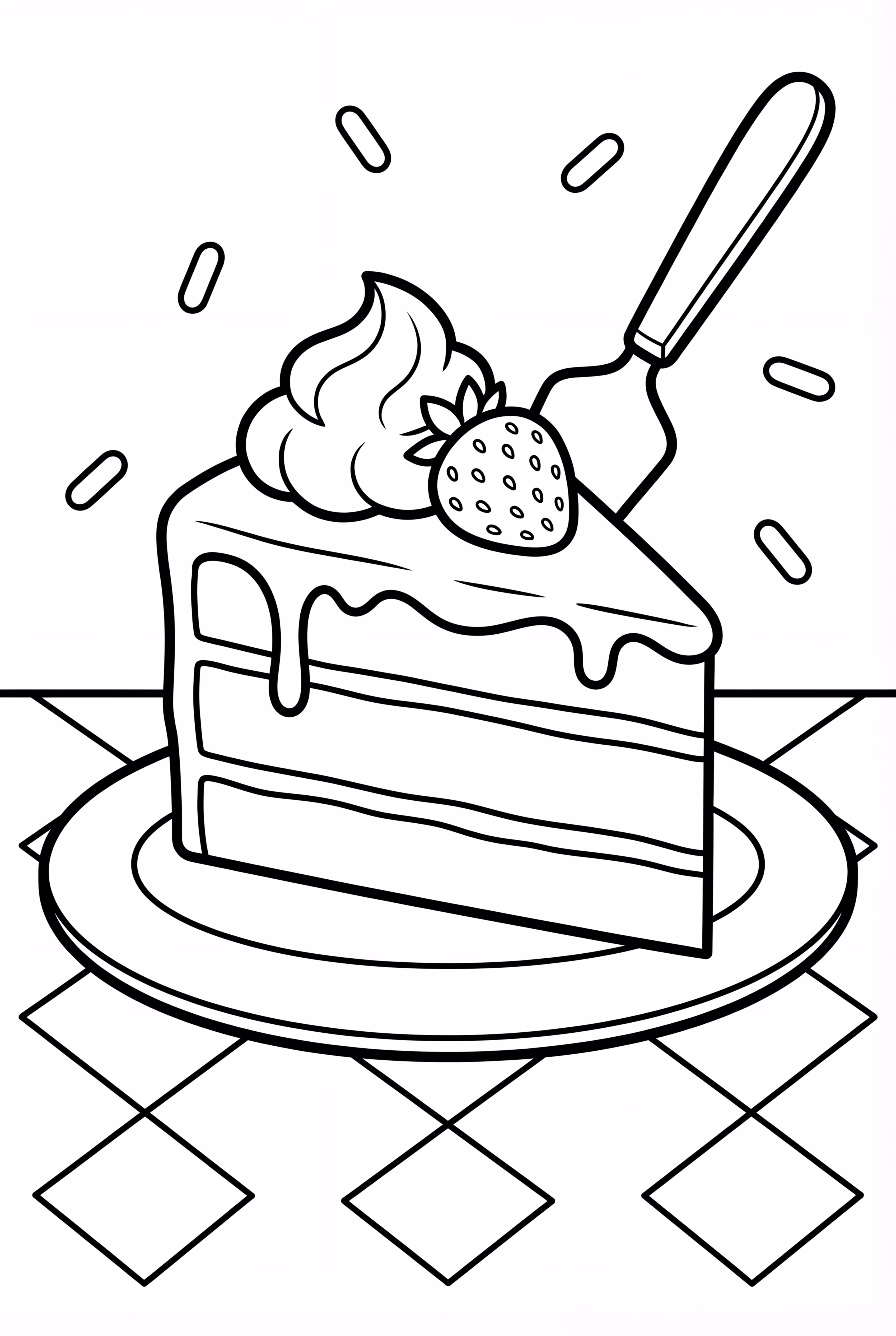 Cortando Pastel de Postre de Forma Elegante