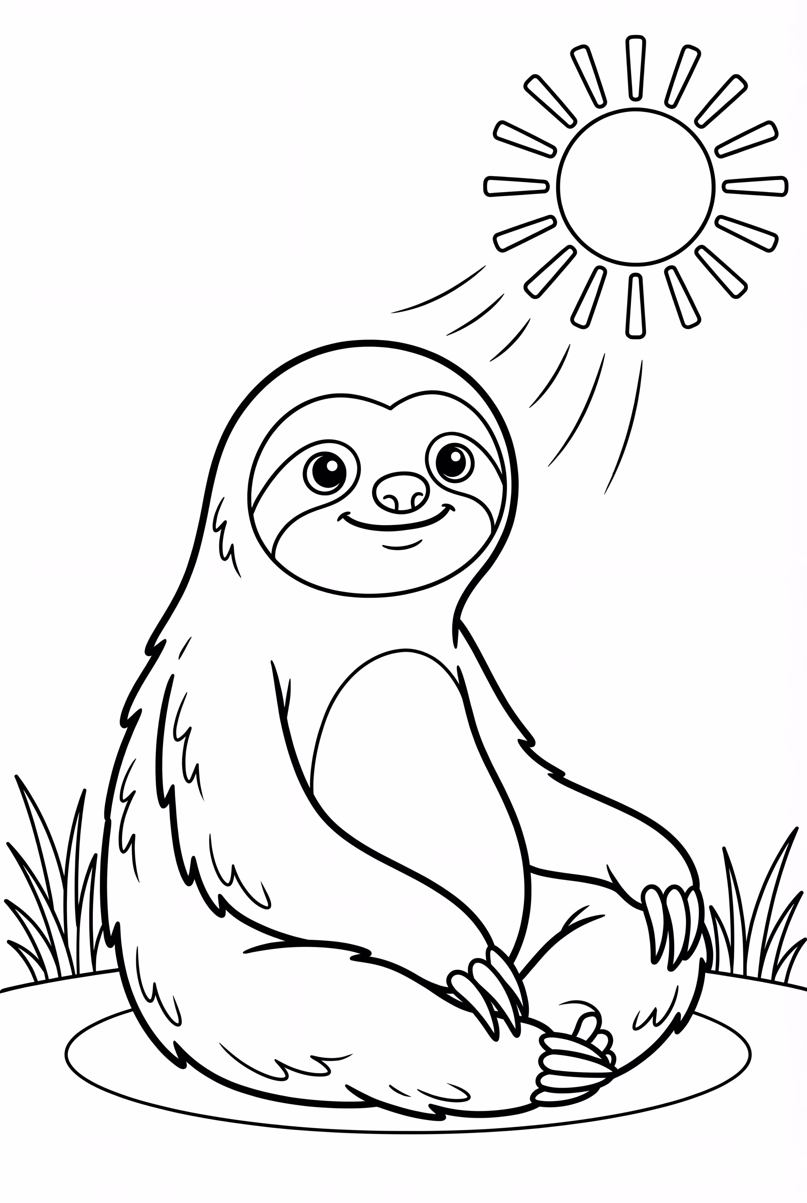 Sloth basking in the sun
