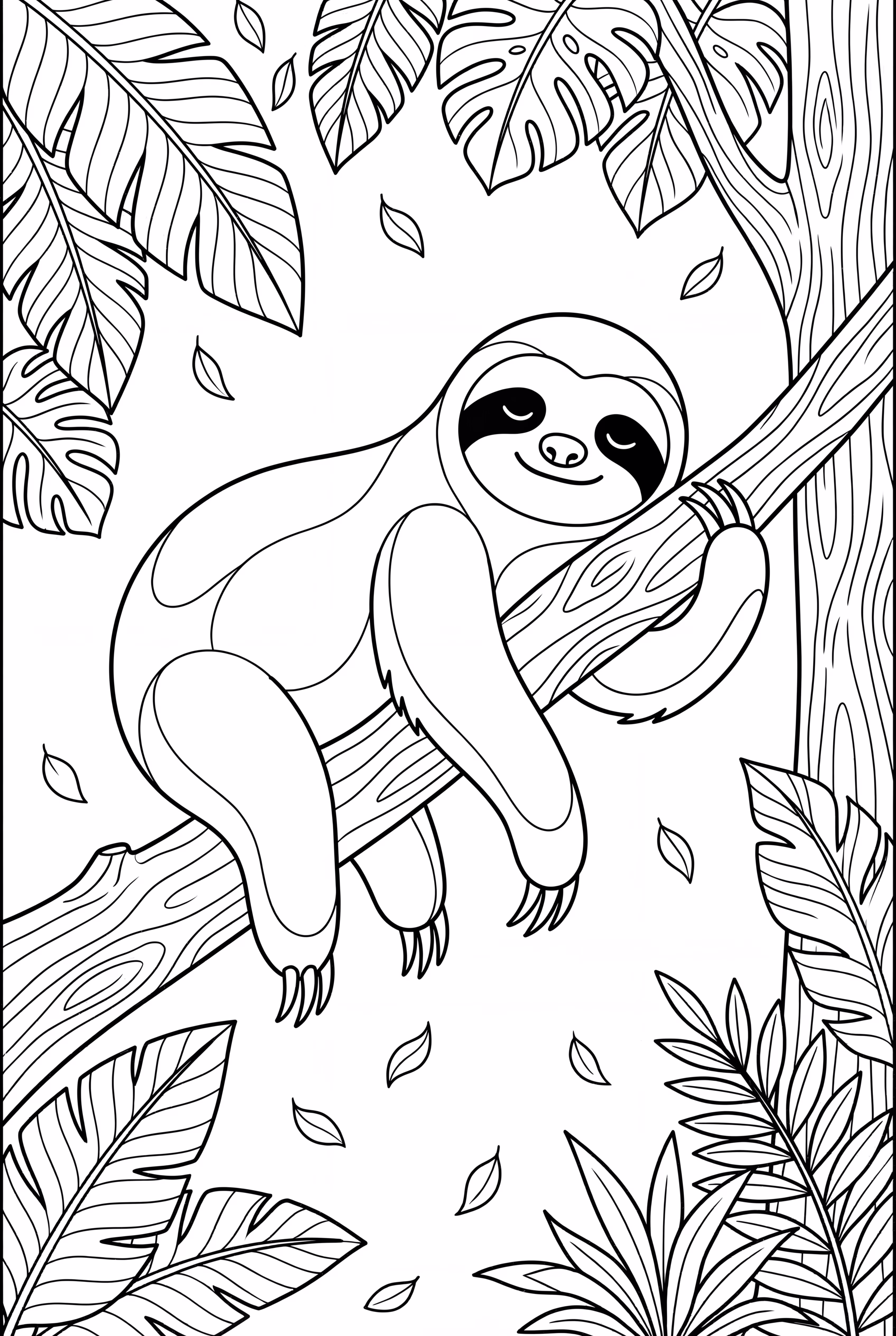 Sloth sleeping on a tree