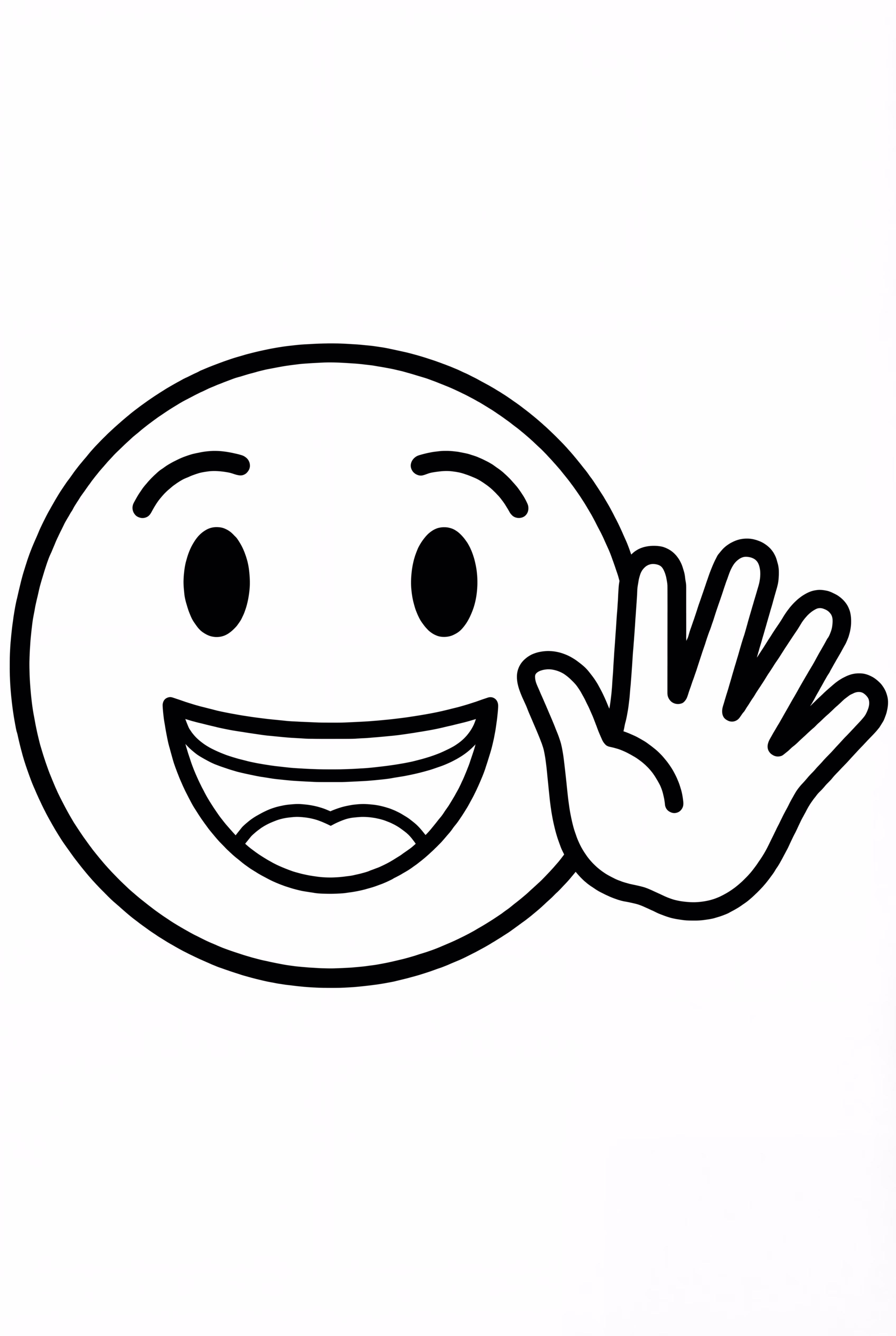 Smiling Emoji Waving Hand