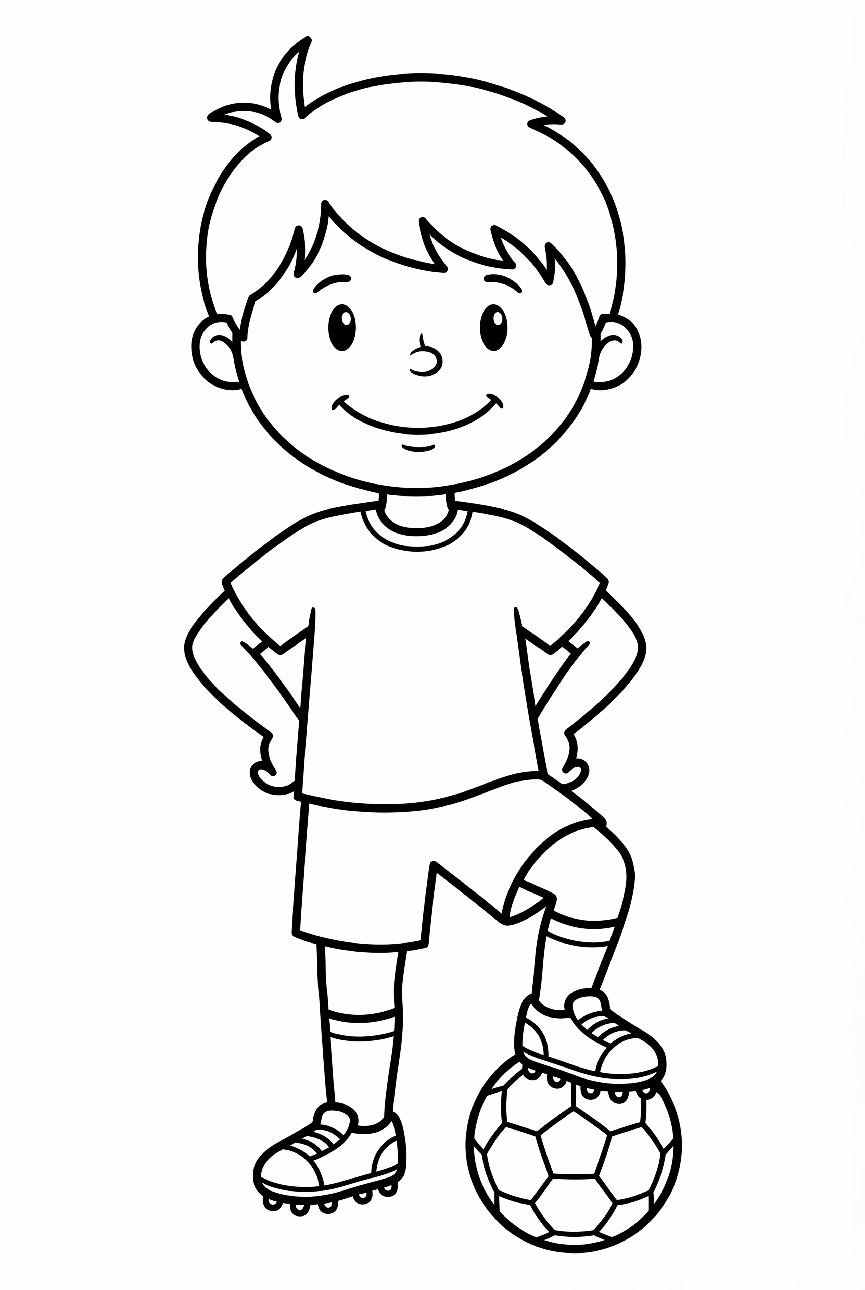 미소 짓는 축구 선수 초상