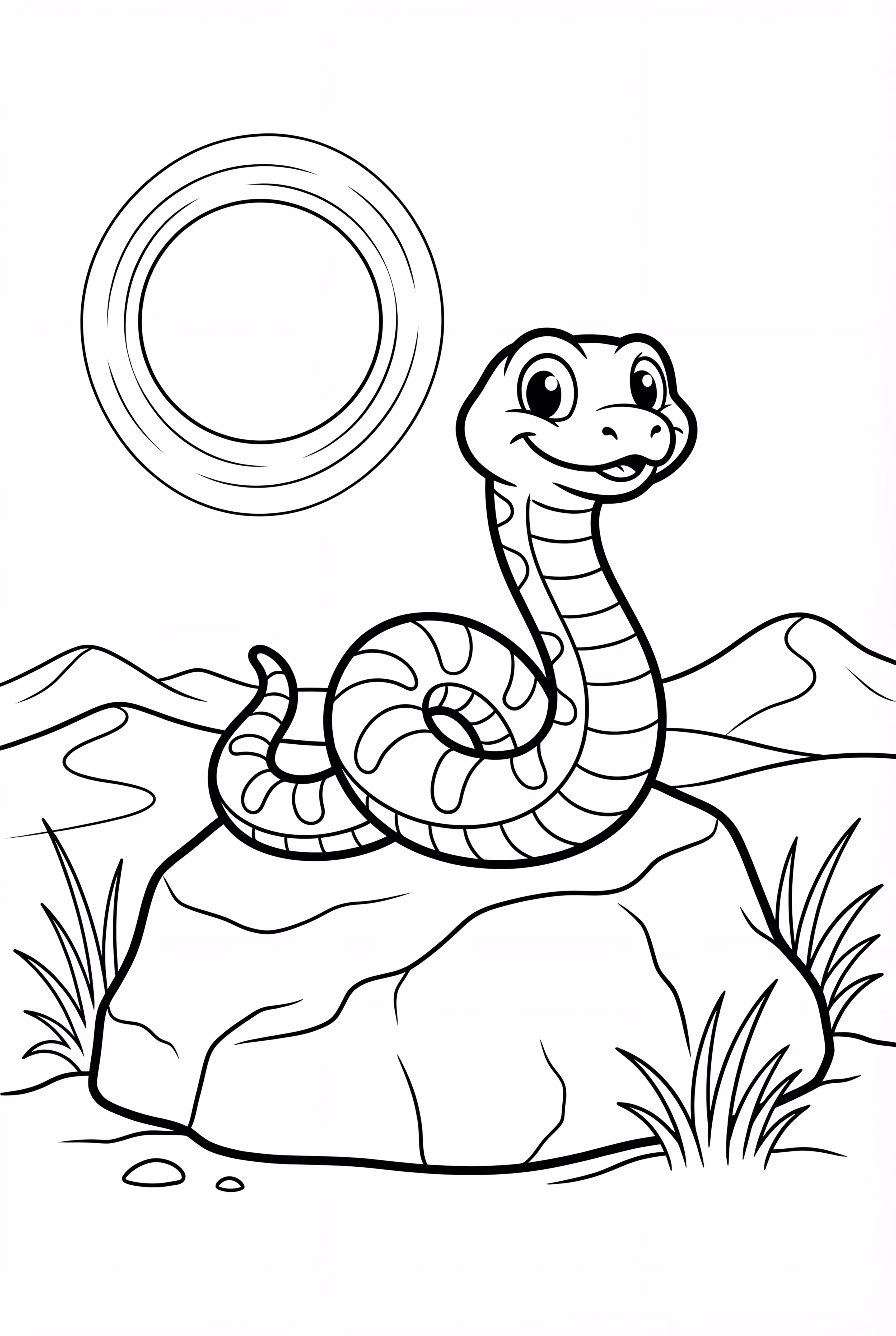 햇볕을 쬐는 뱀 바위