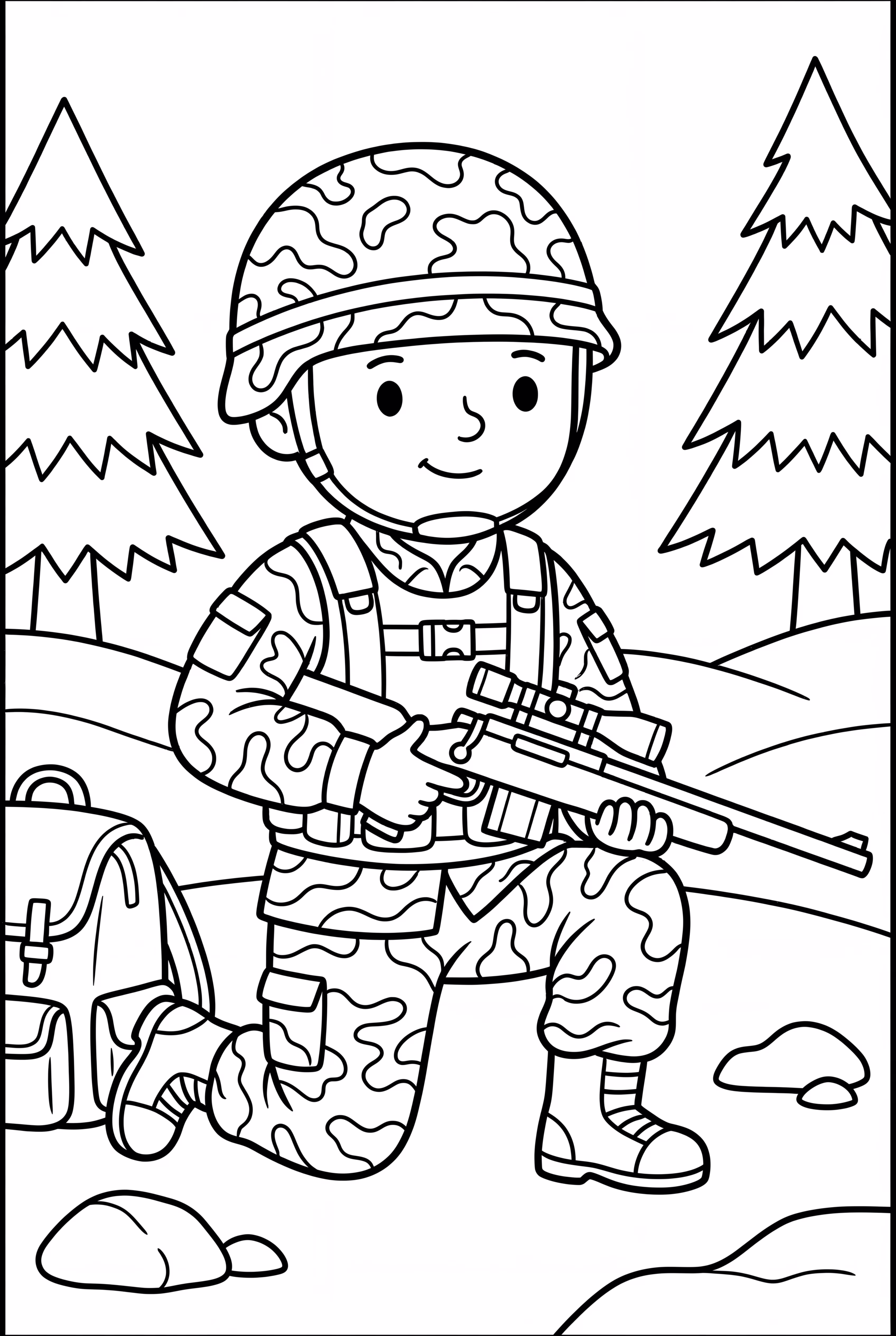 저격수 군인 카모플라주