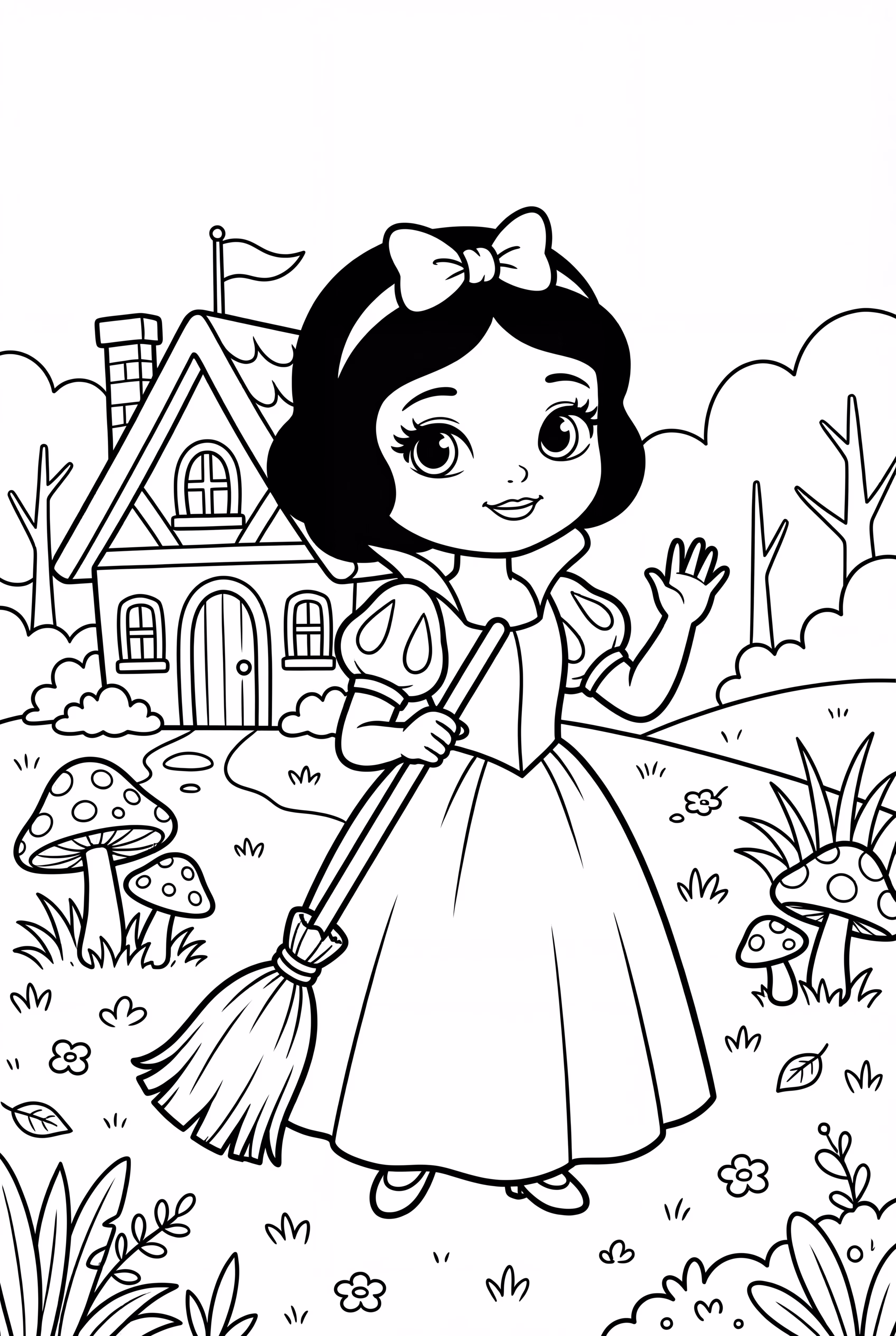 Snow White Discovering the Dwarfs' Cottage