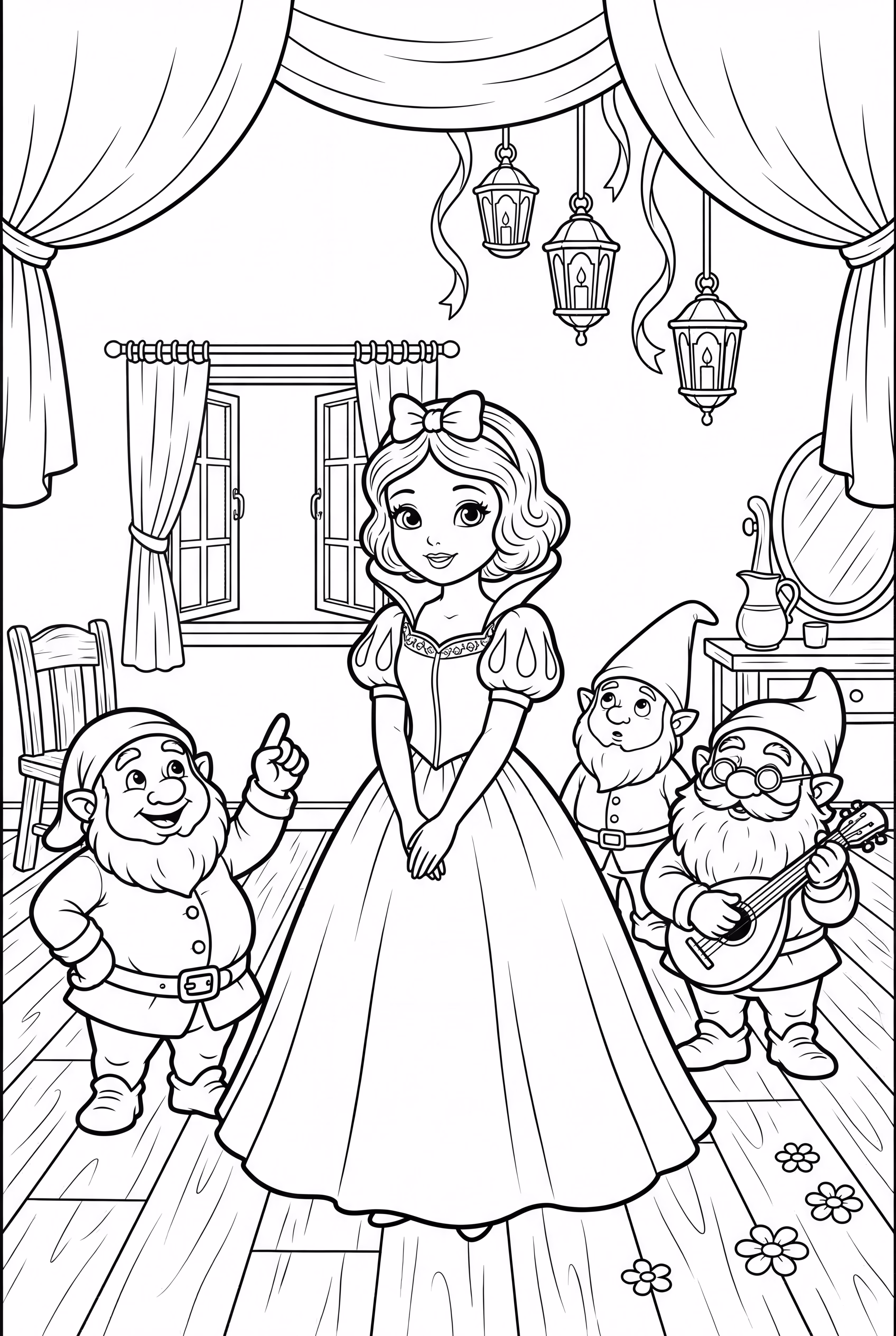 Snow White's Celebration with Friends