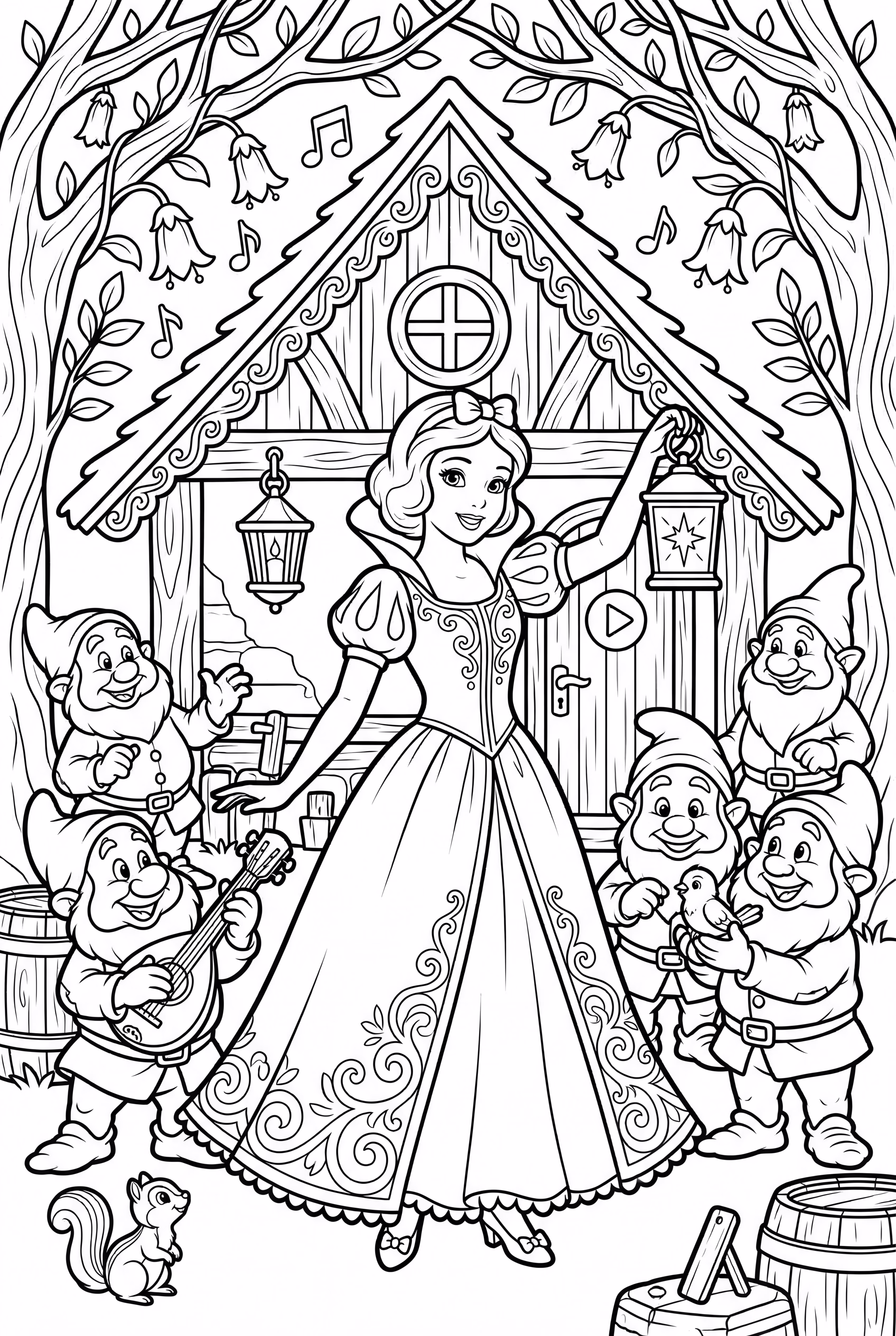 Snow White's Celebration with Friends