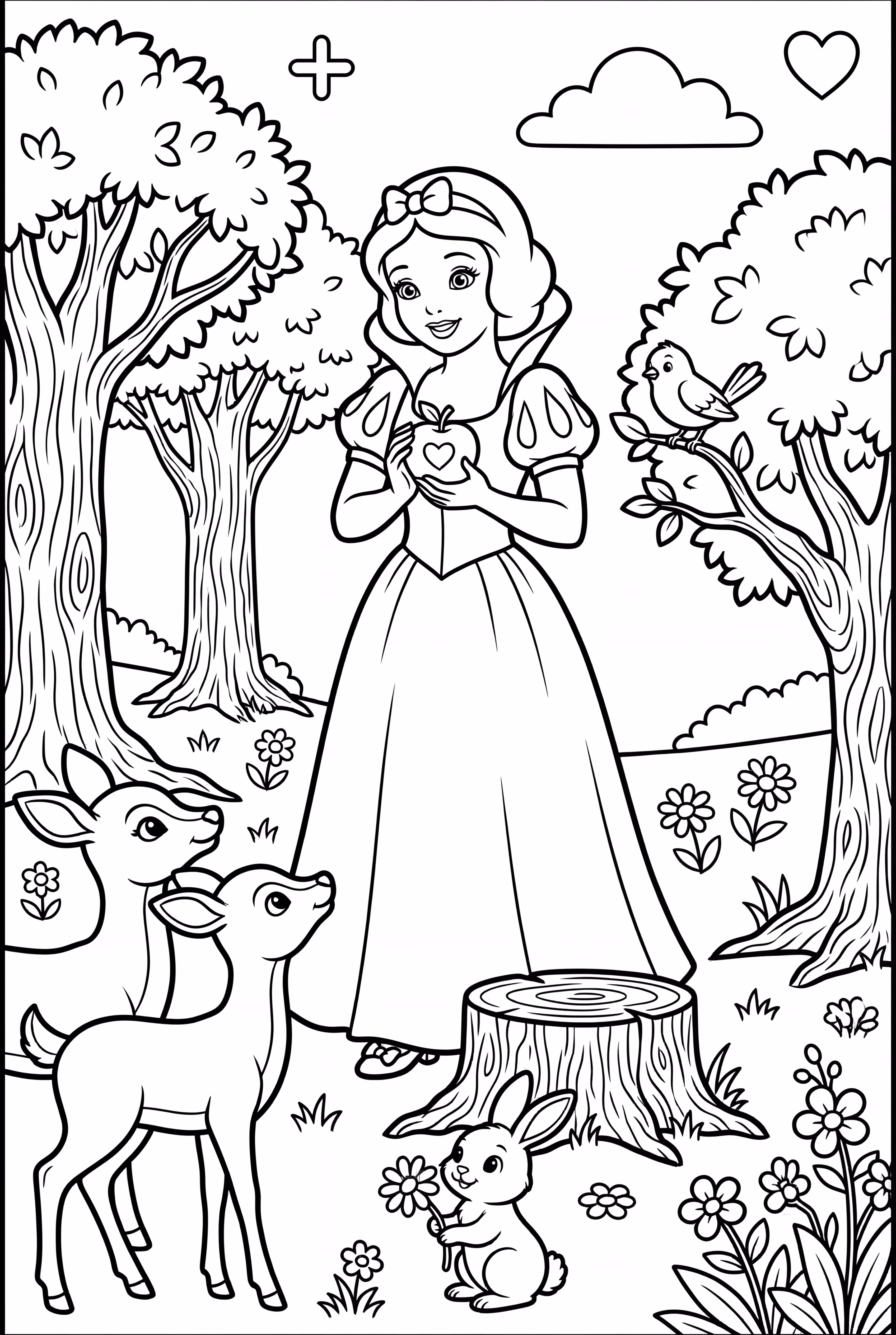 Snow White's Friendship with the Animals