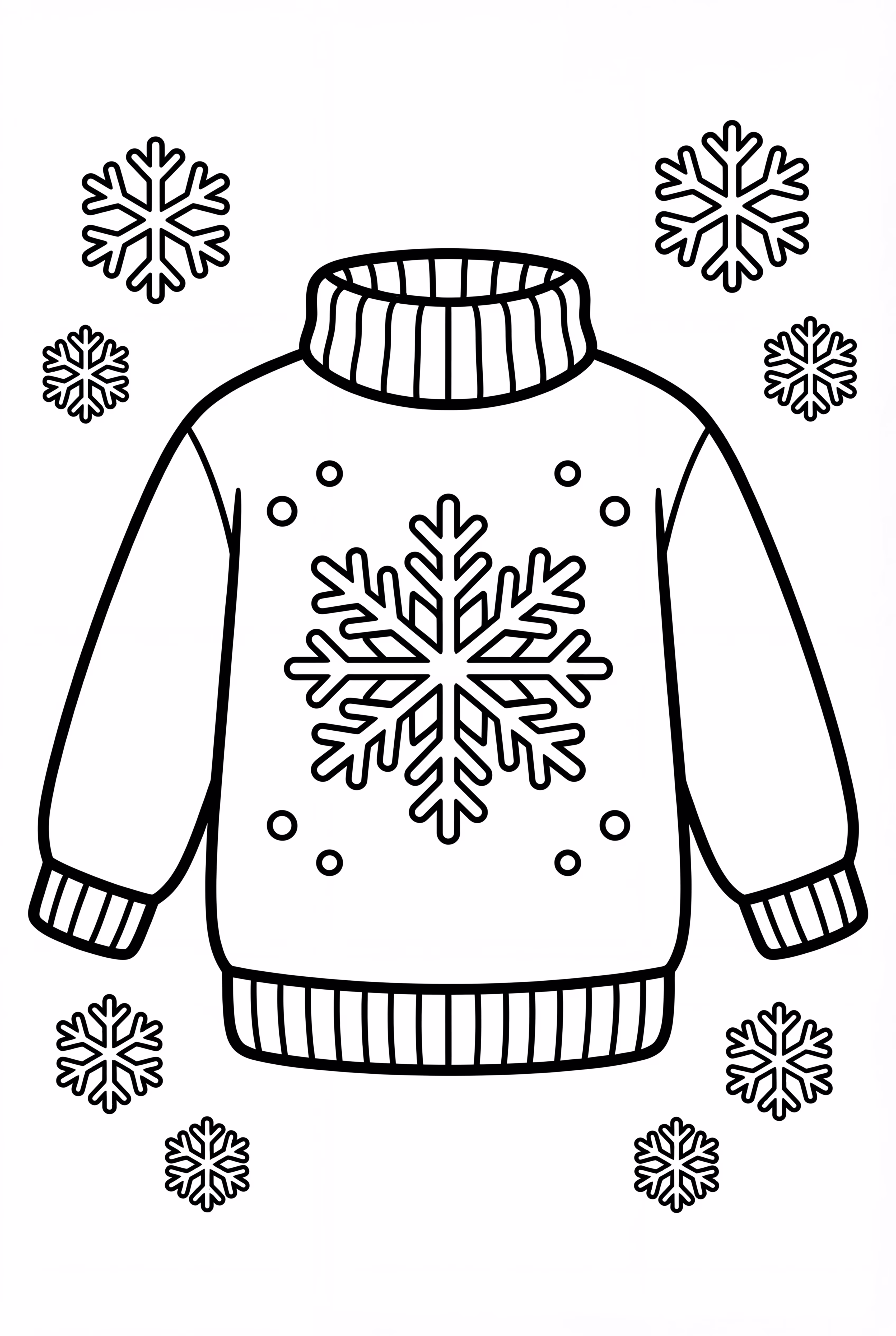 Snowflake Pattern On A Winter Sweater