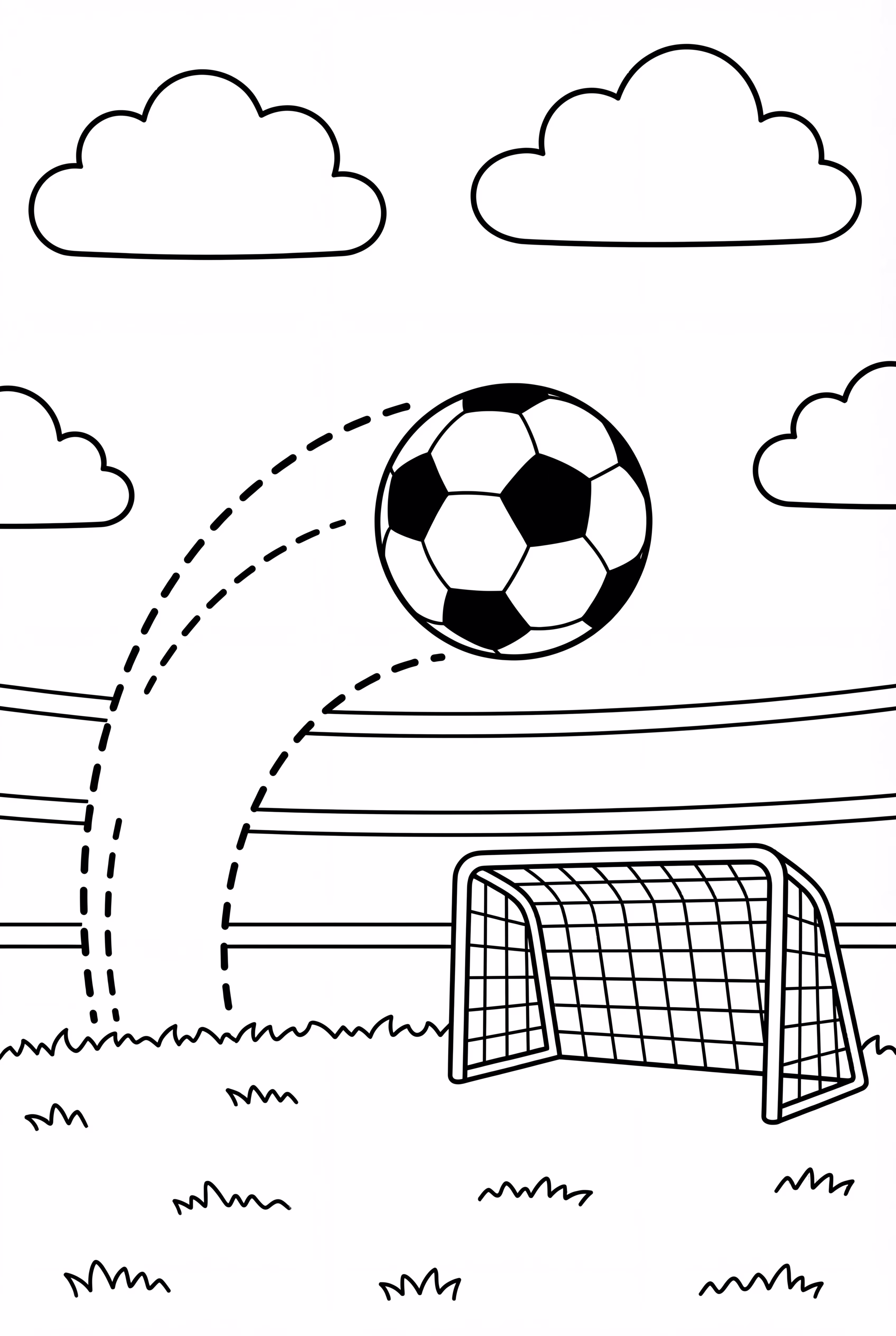 Soccer Ball Mid-Air Curve Path