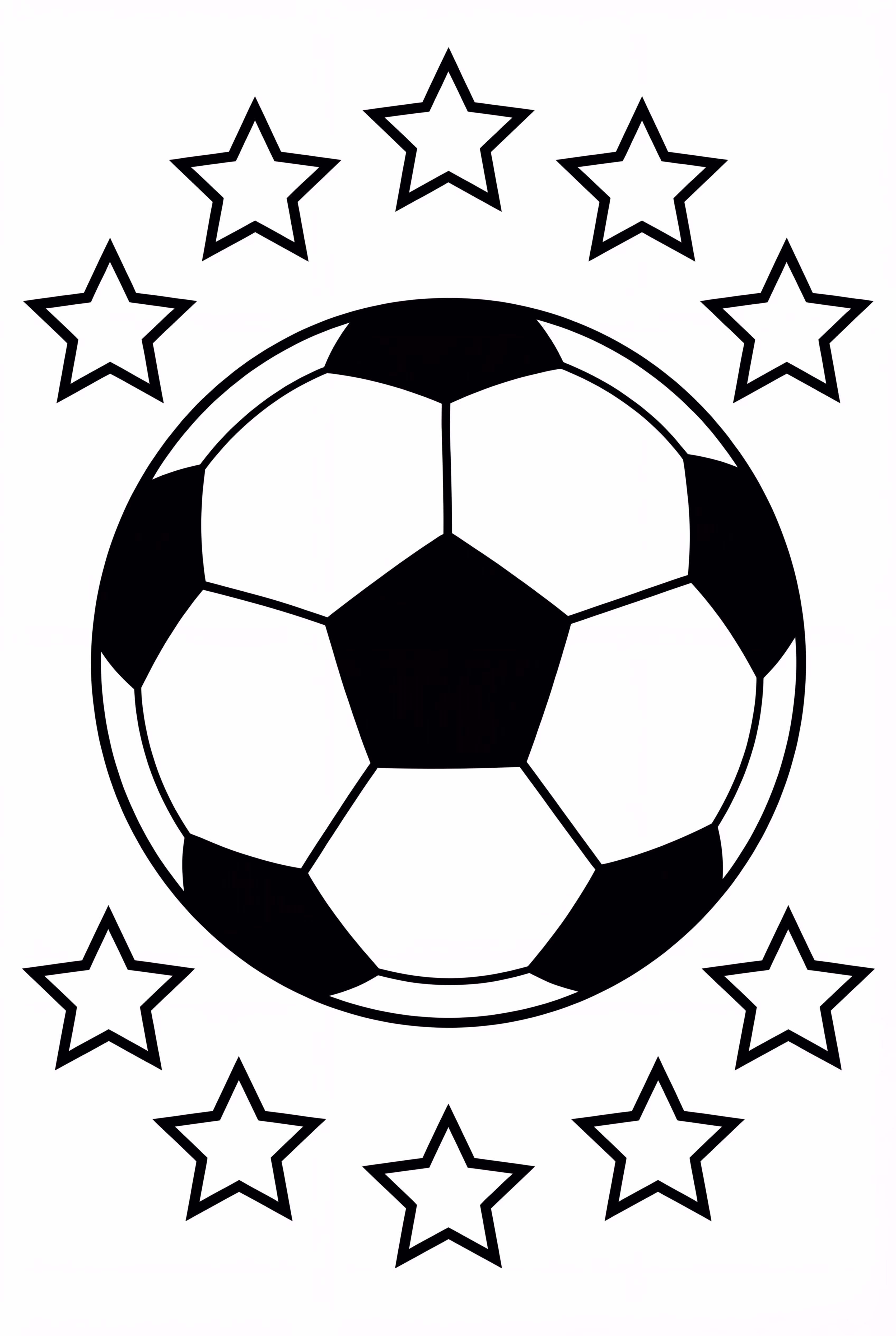 Soccer Ball Surrounded By Stars