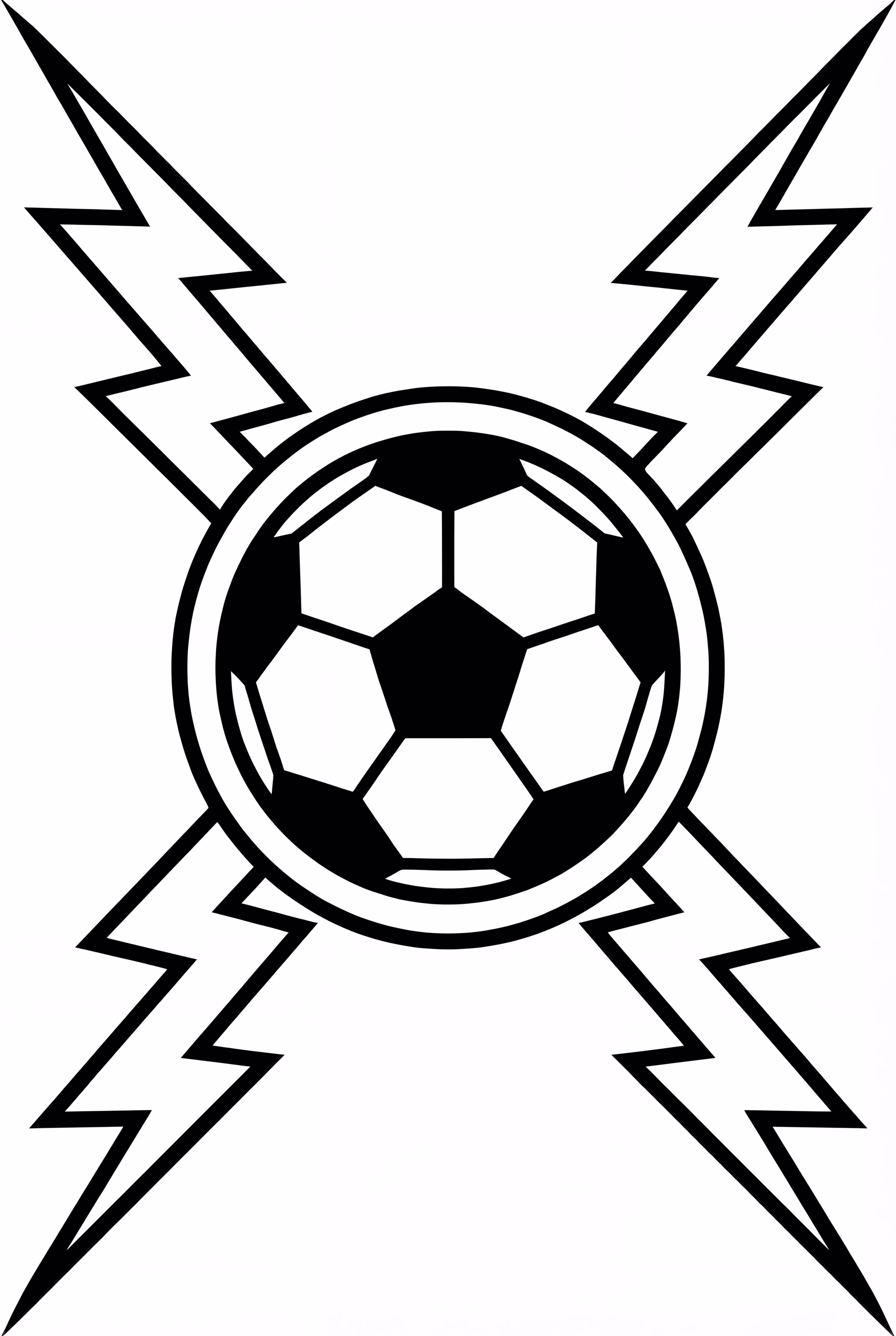 Soccer Ball With Lightning Bolts