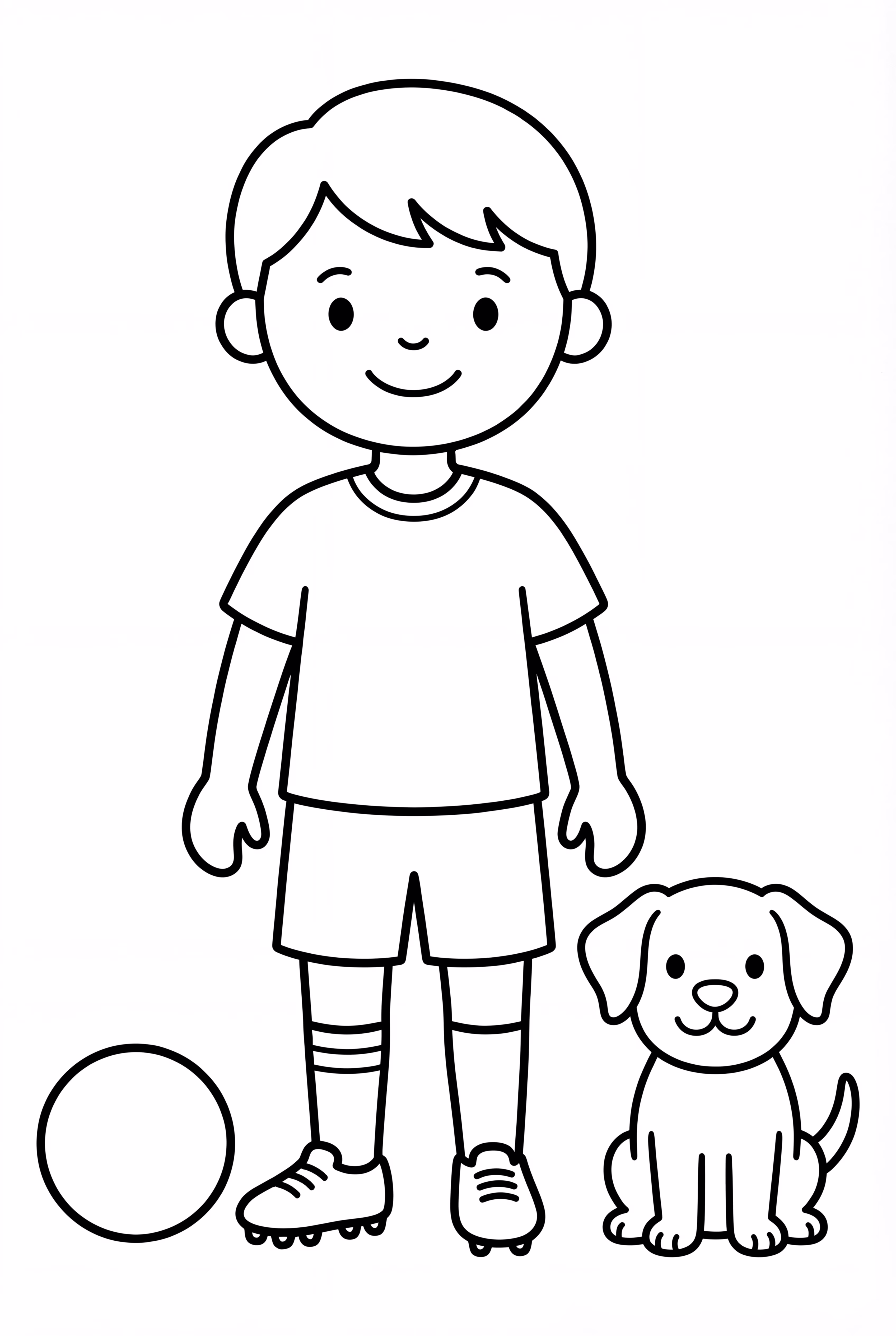 Soccer Player And A Puppy