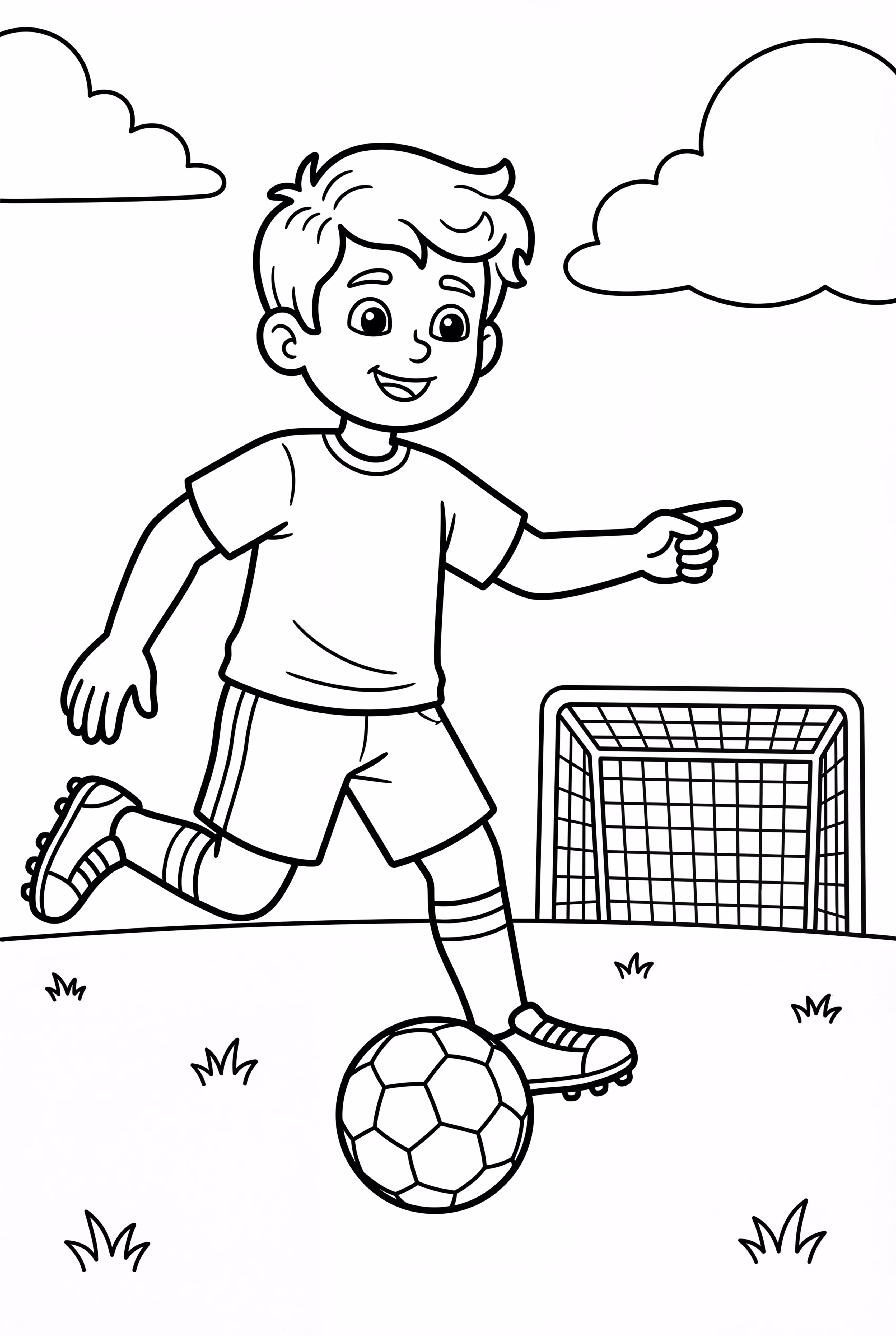 Soccer Player At Practice