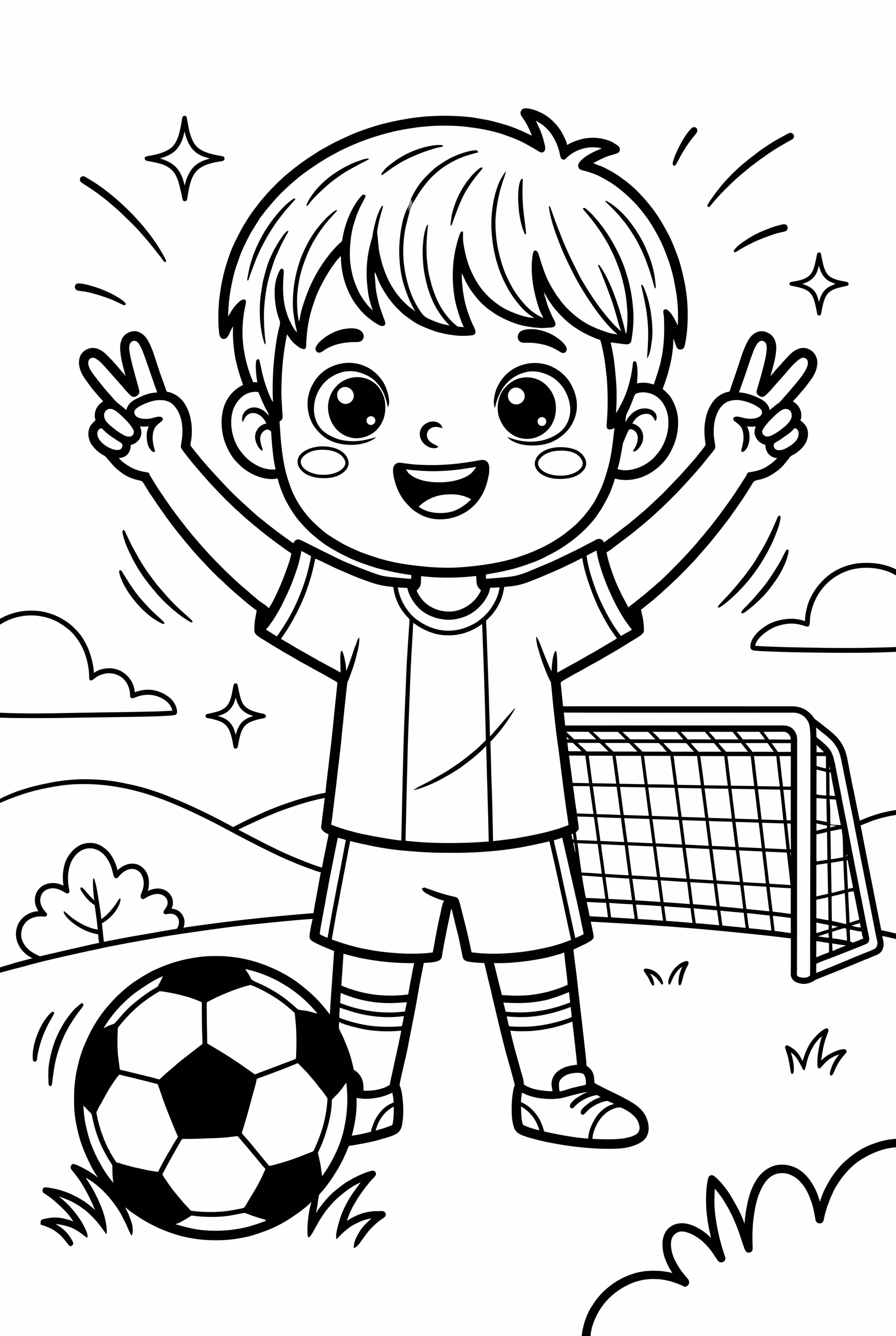 Soccer Player Celebrating A Goal