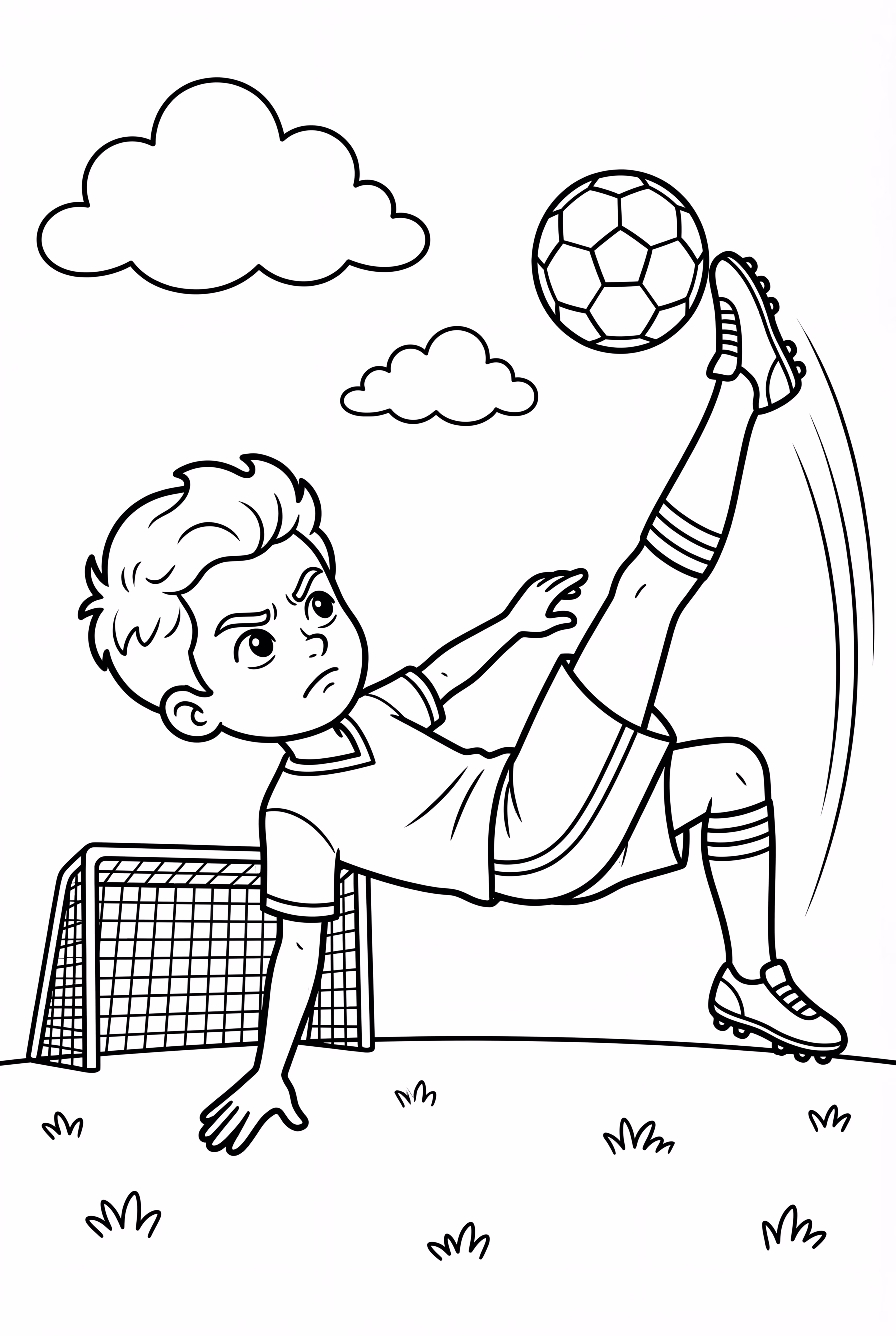 축구 선수 자전거 킥하기