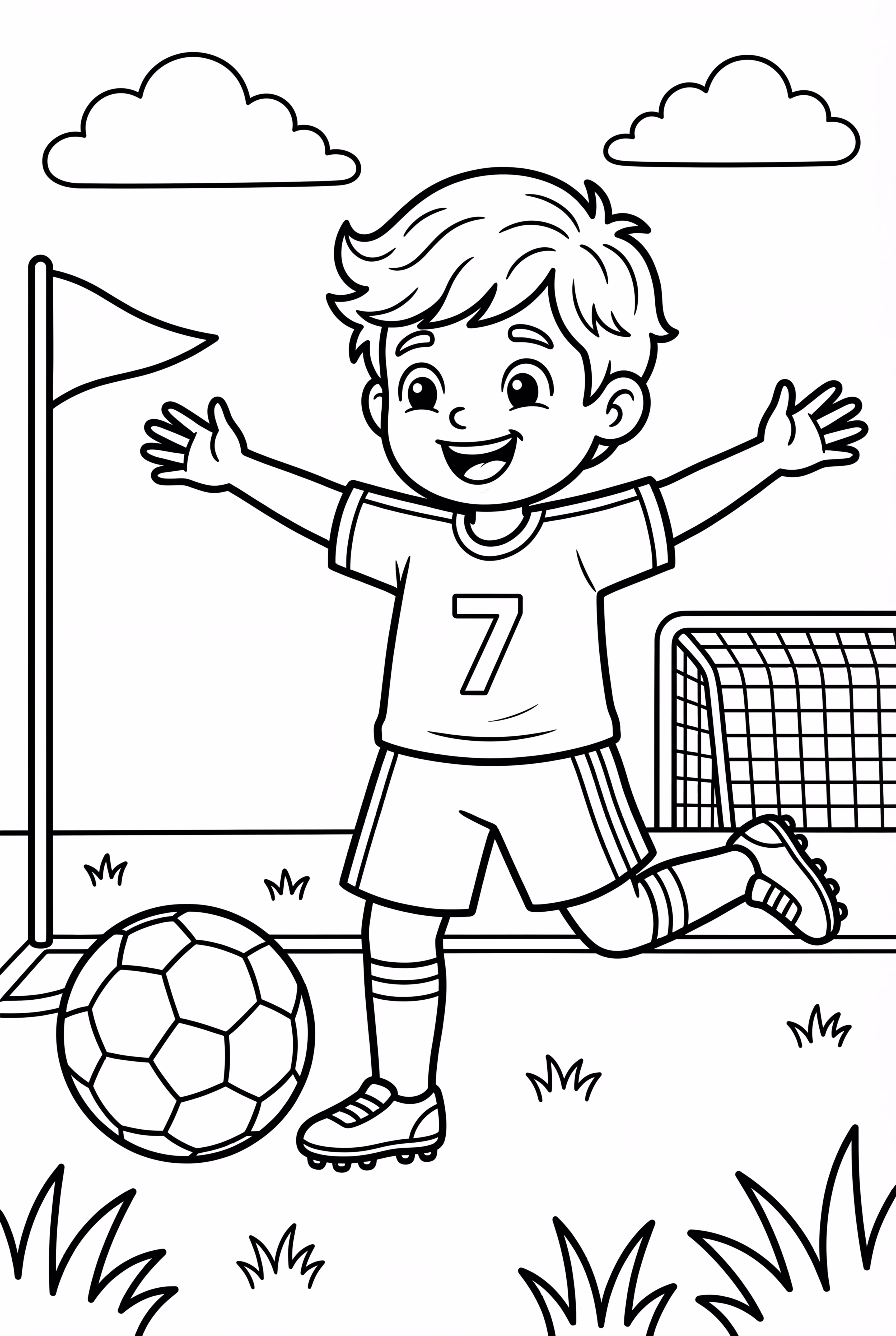 Soccer Player Doing Corner Kick