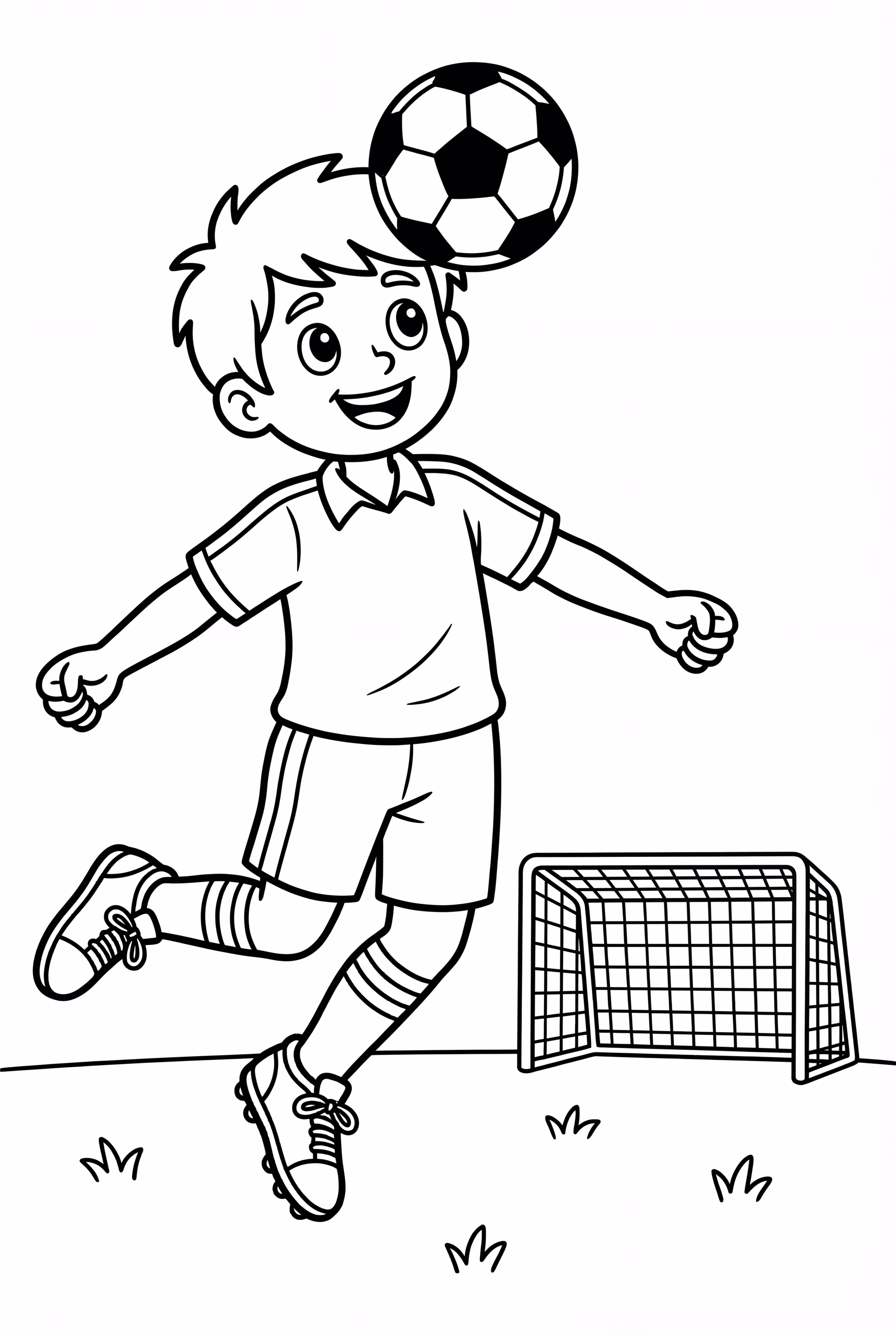 Soccer Player Heading The Ball