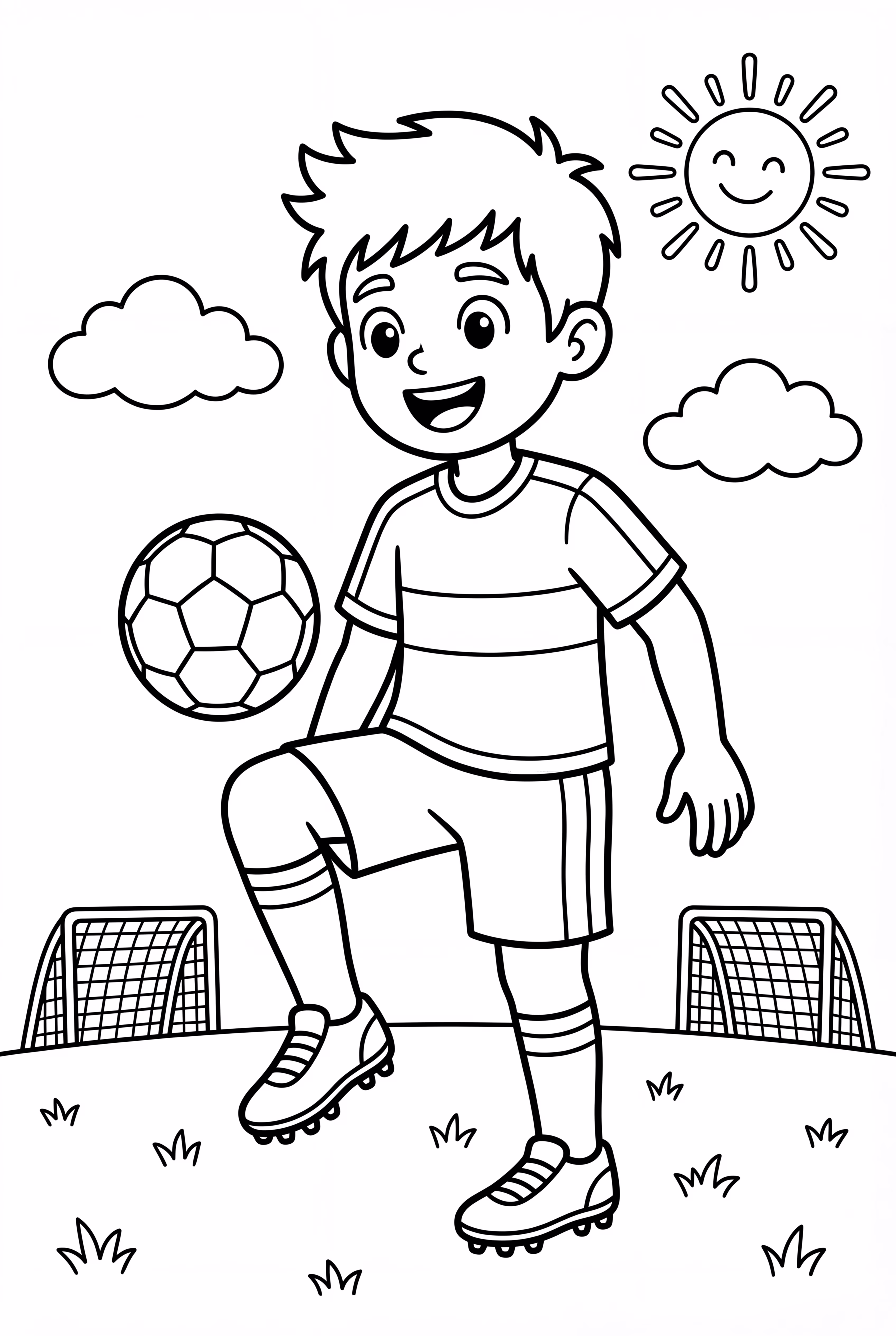 Jugador de fútbol haciendo malabares con el balón