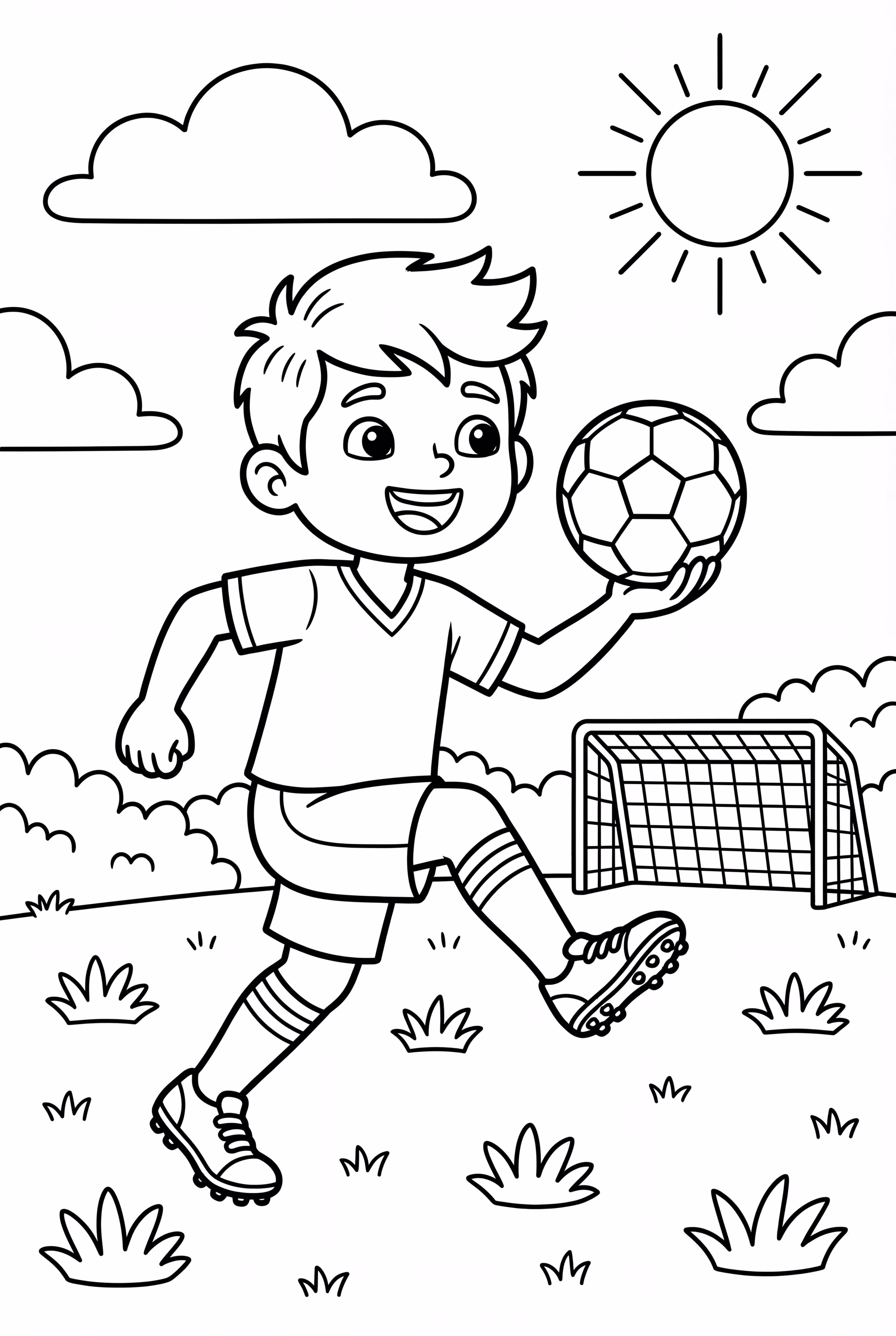 Jogador de Futebol Correndo no Campo