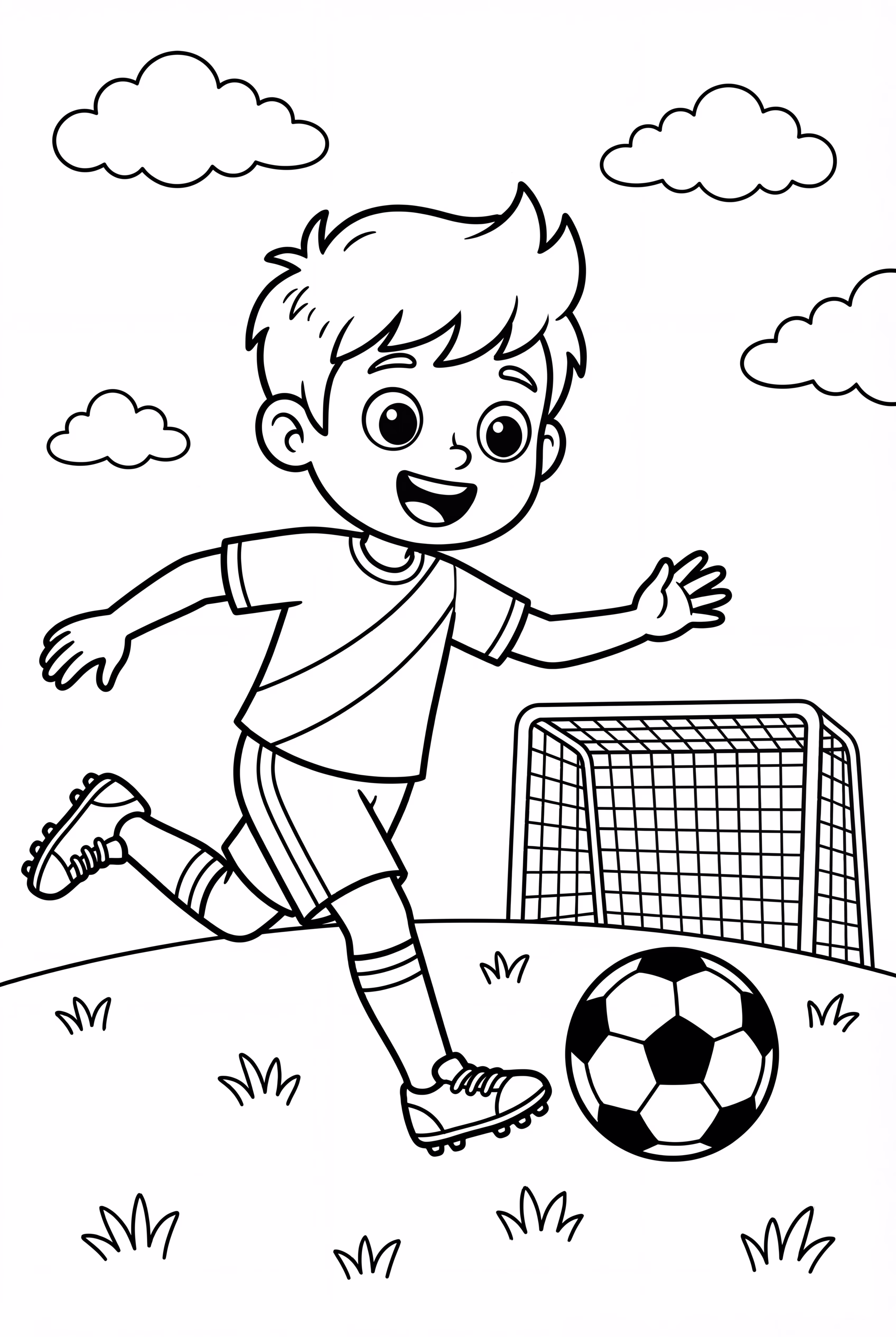 Soccer Player Scoring A Goal