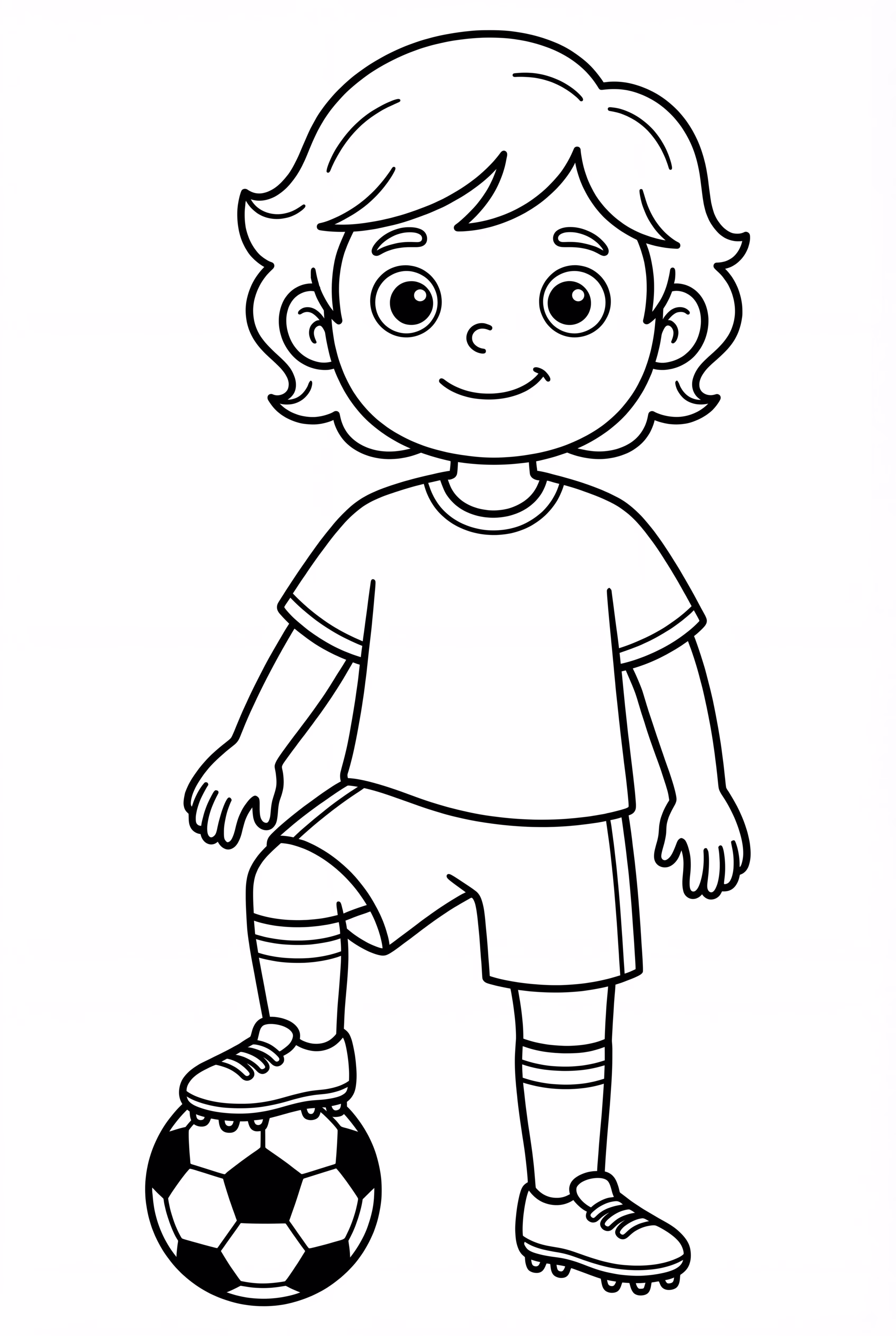 Fußballspieler einfache Pose