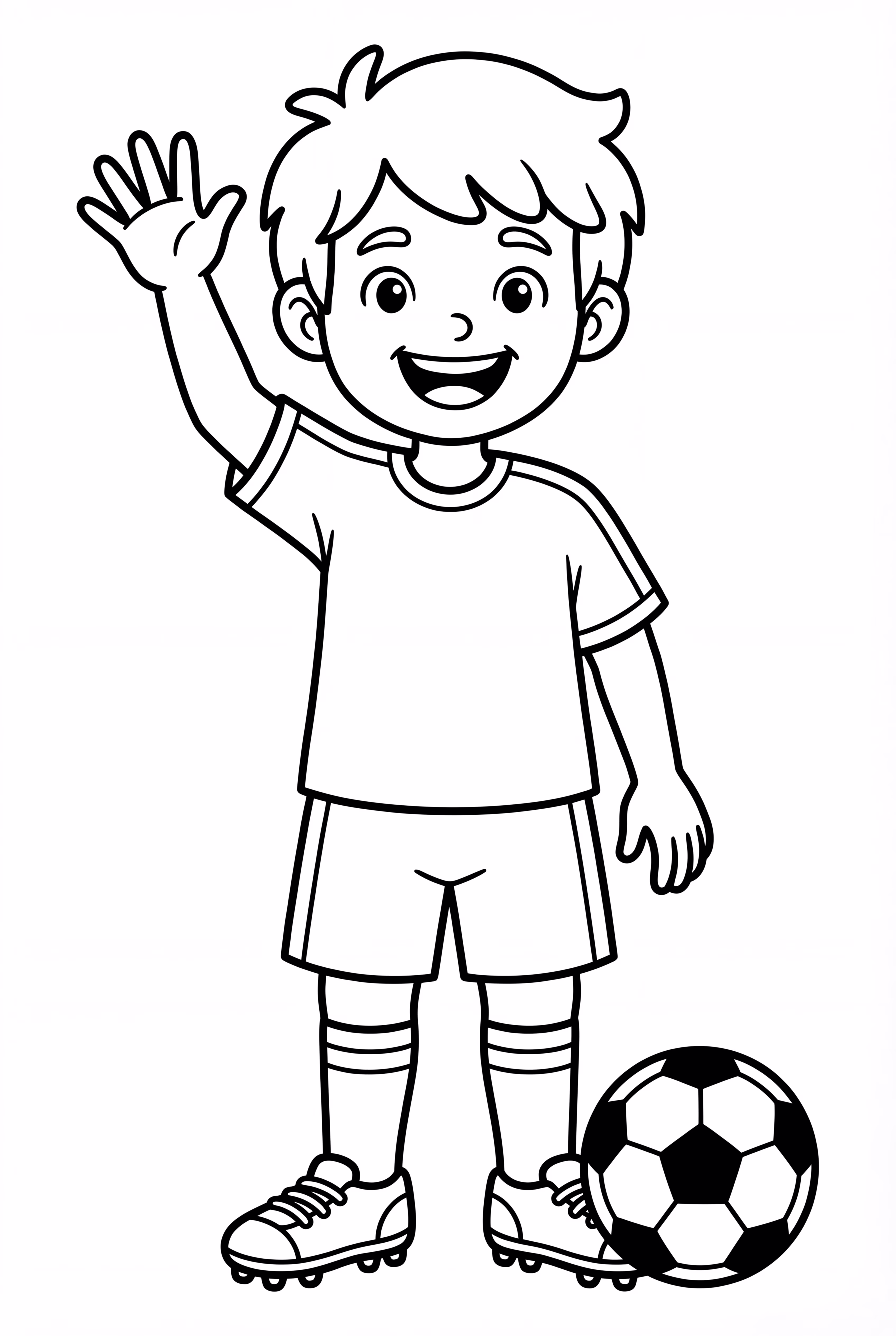 Jogador de Futebol Acenando para a Multidão