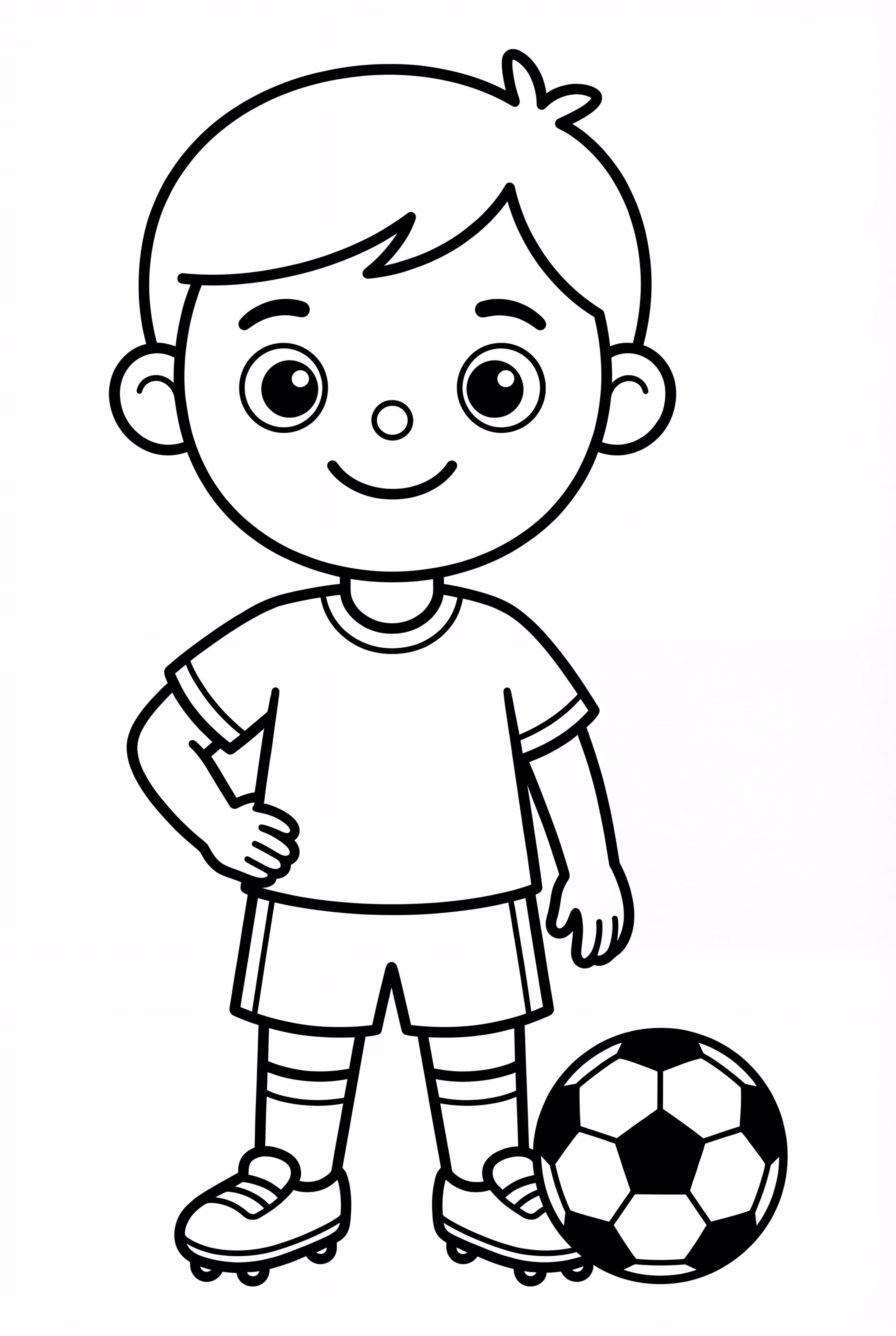 Soccer Player With A Ball