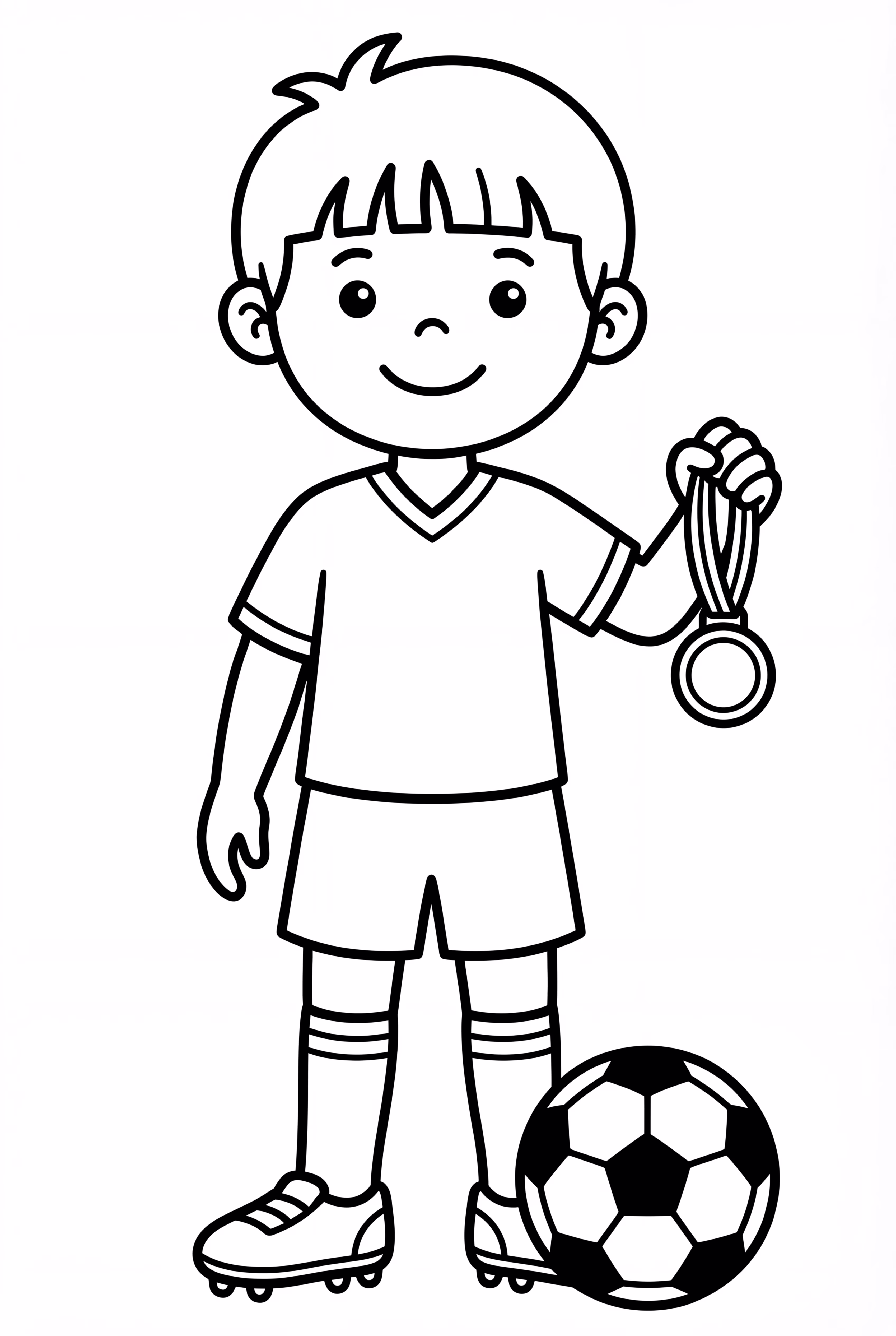 メダルを持つサッカー選手