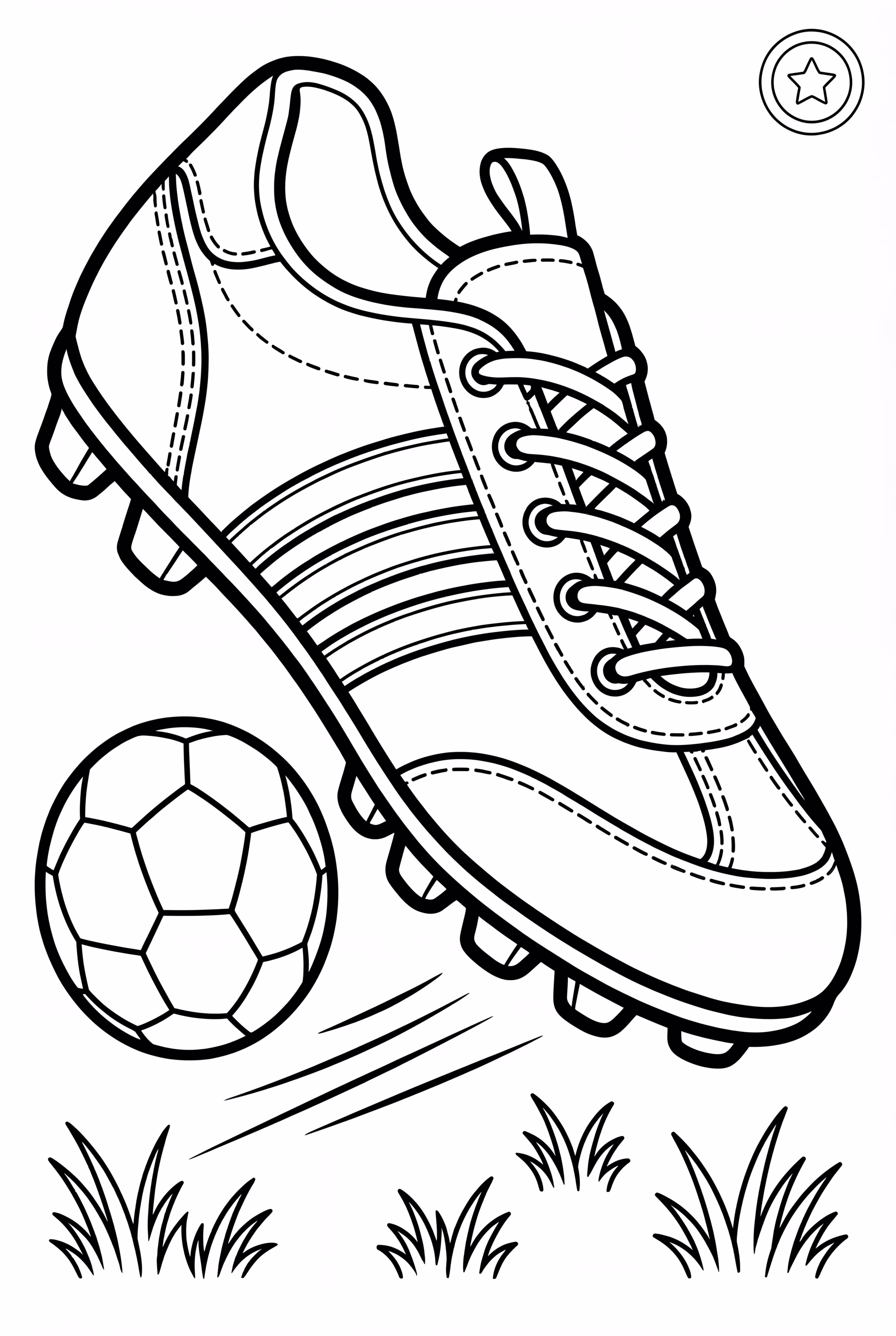 Soccer Shoe Kicking a Ball