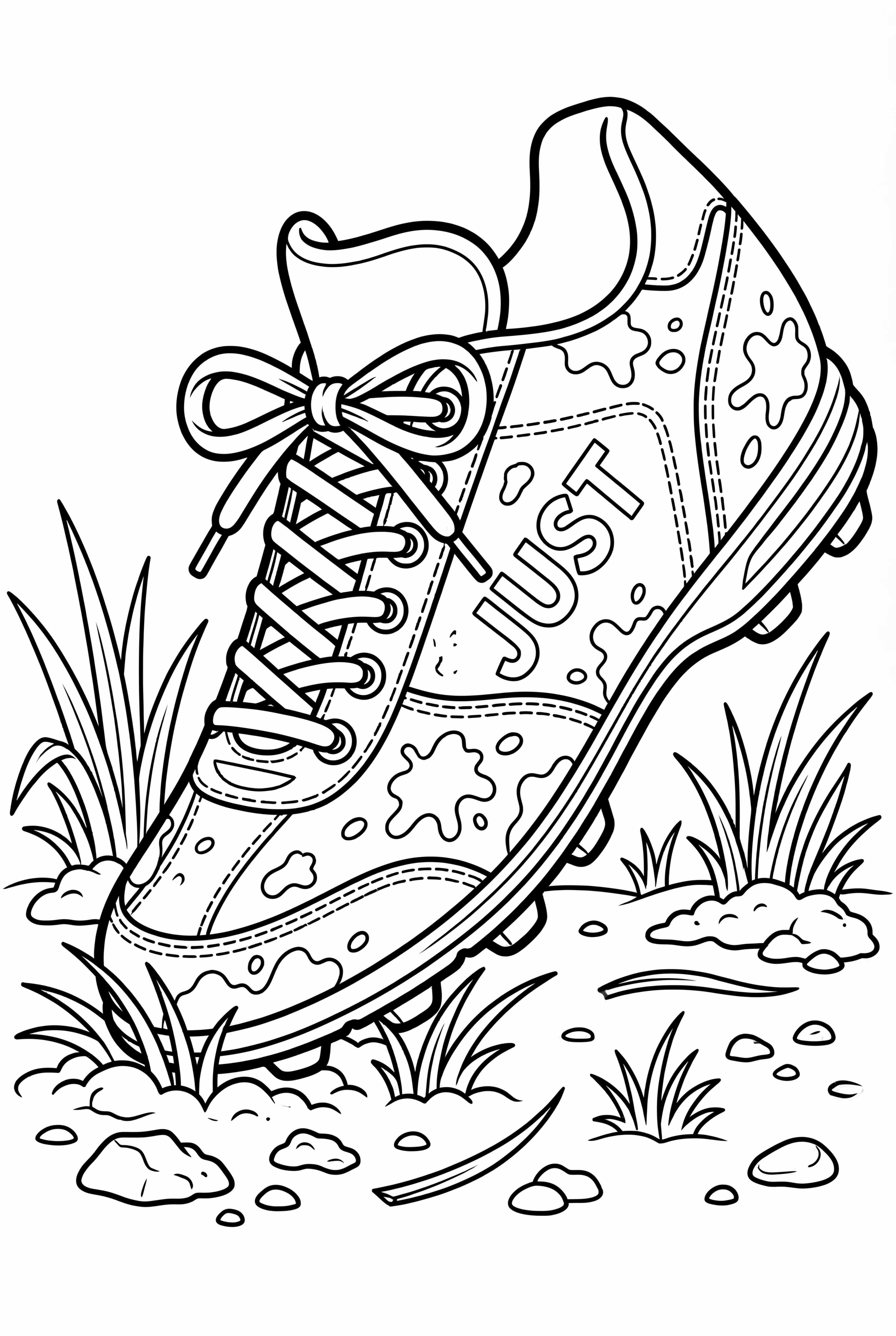 Soccer Shoe with Mud and Grass Stains-2