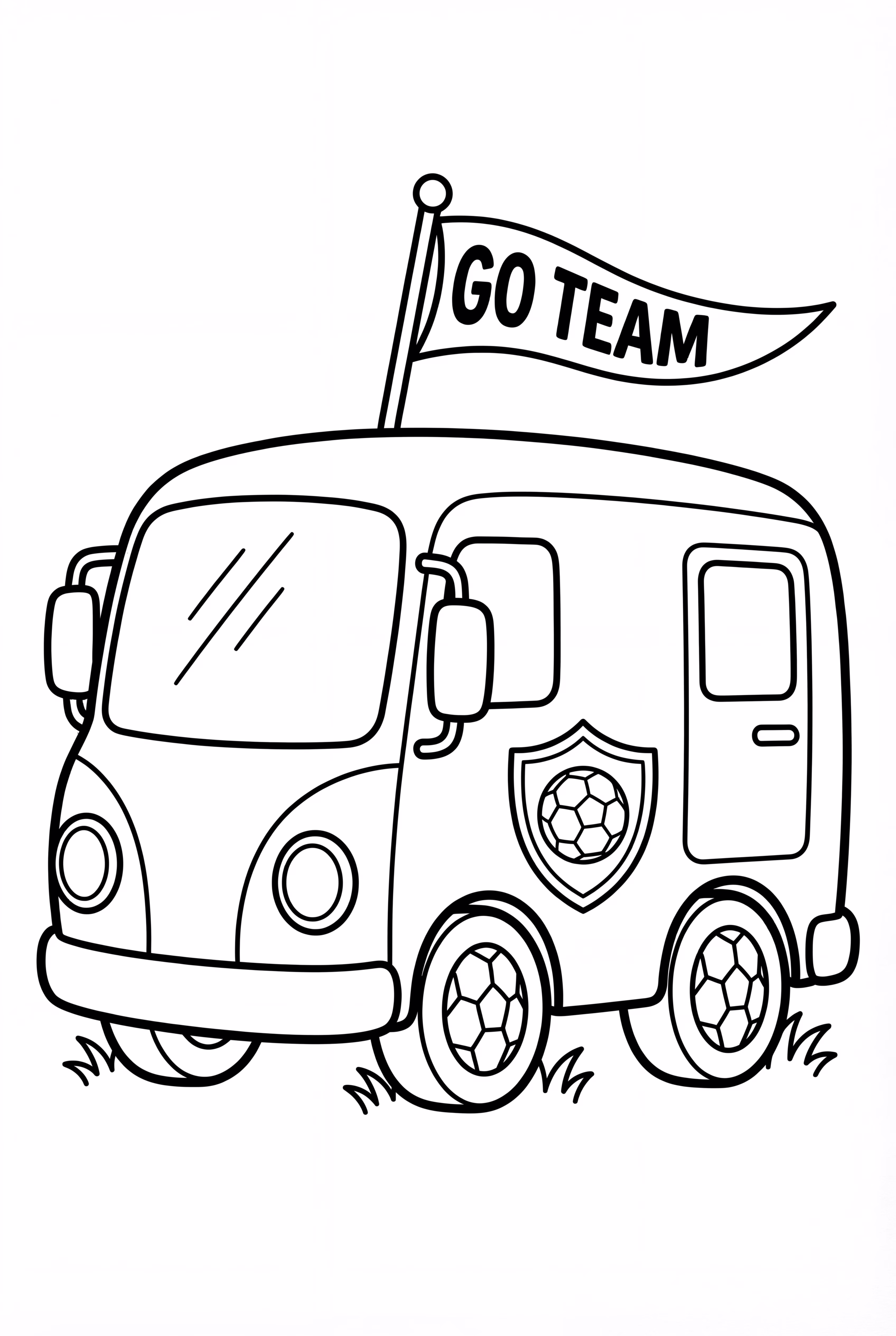 Soccer Team Bus With Logo