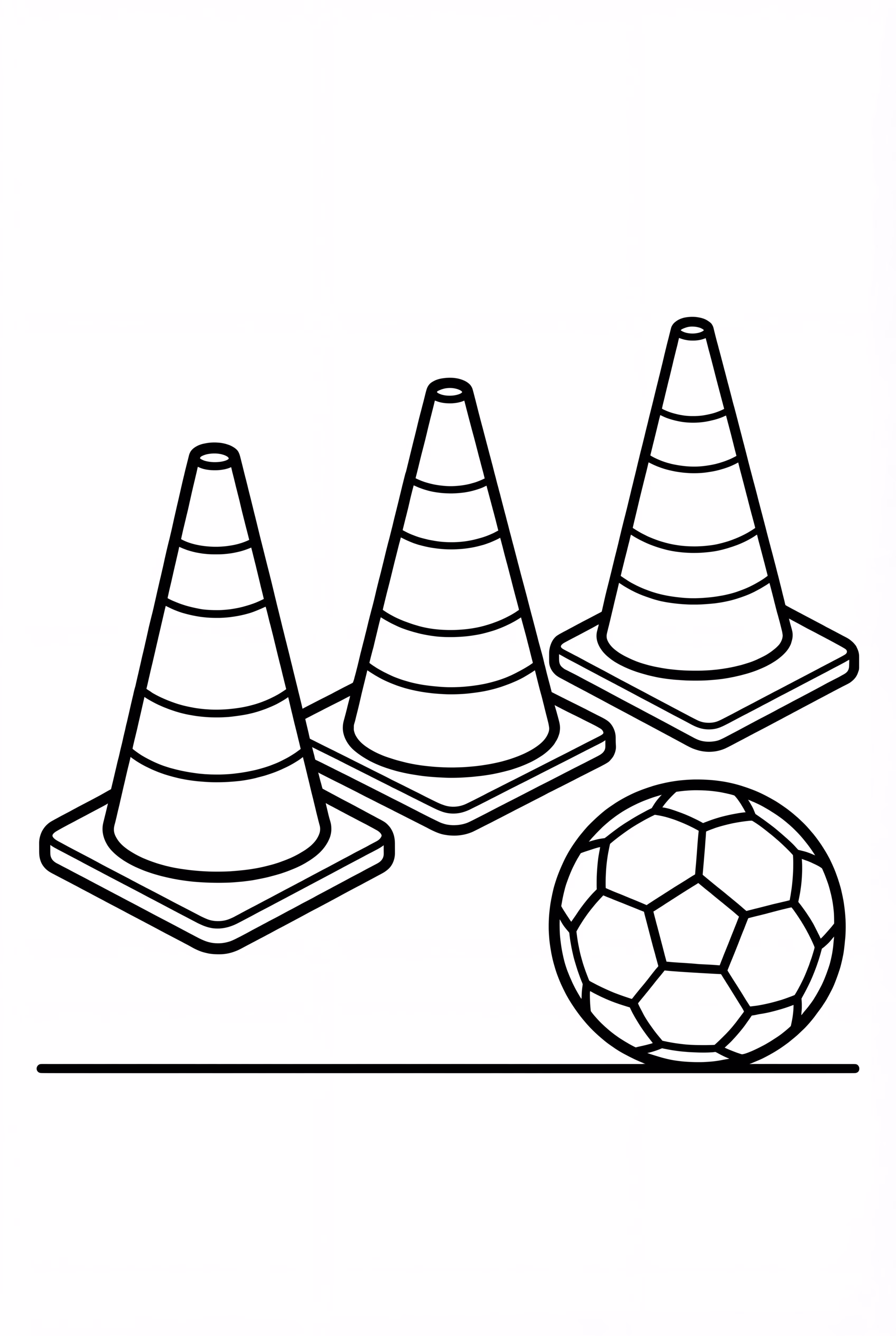 축구 훈련 콘 세팅