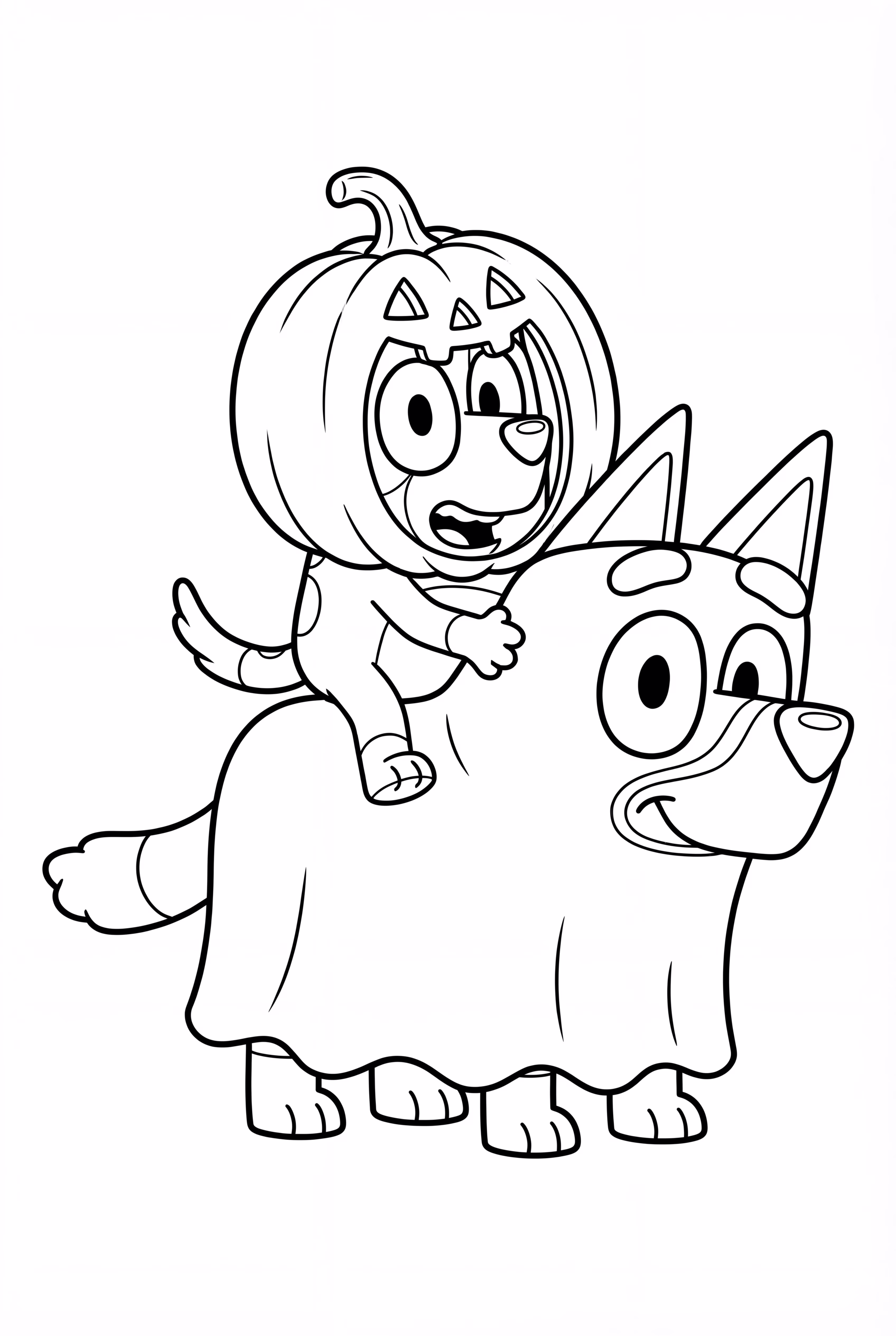 Socks rampante sur Bluey Halloween