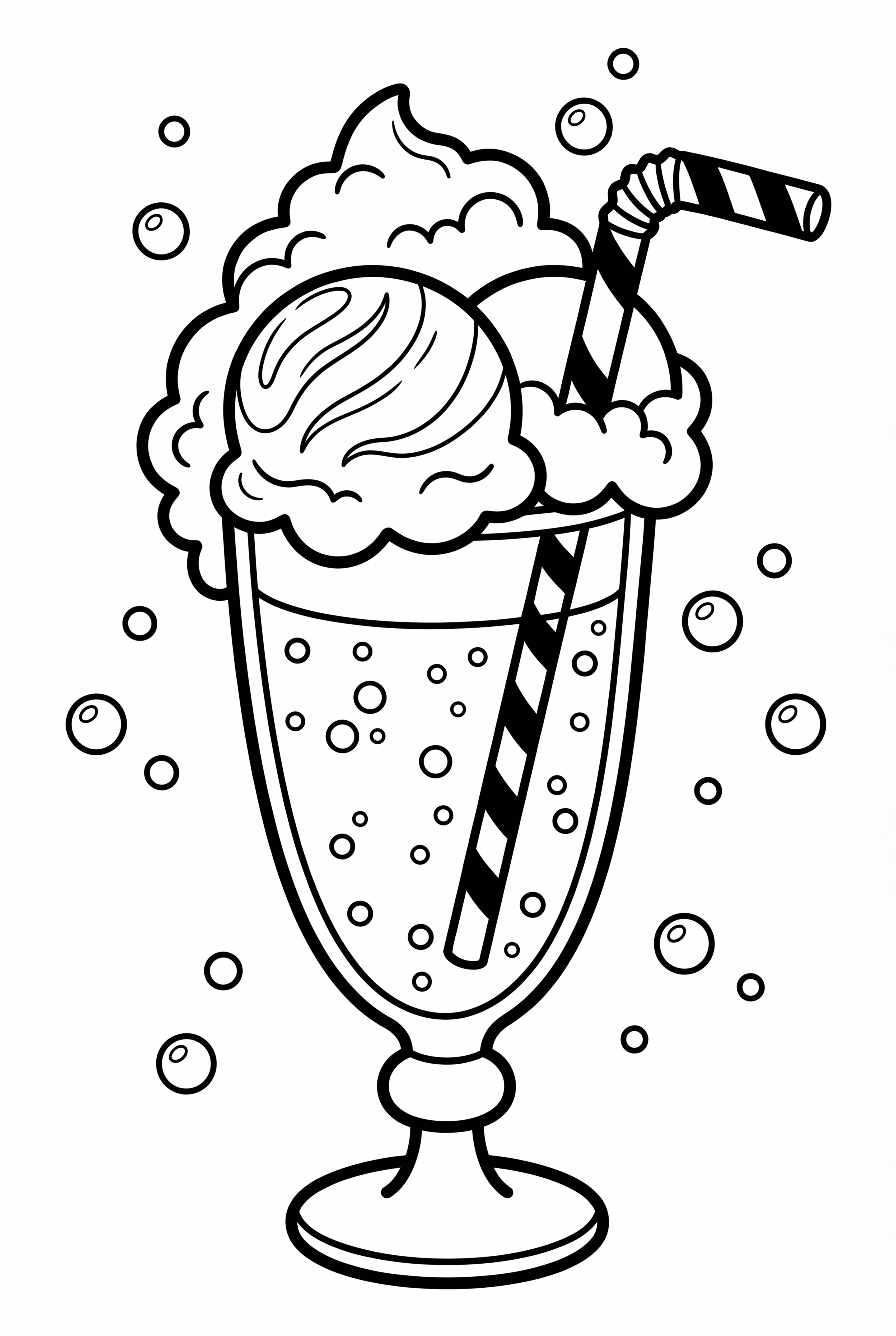 Soda Pop Float With A Scoop Of Ice Cream