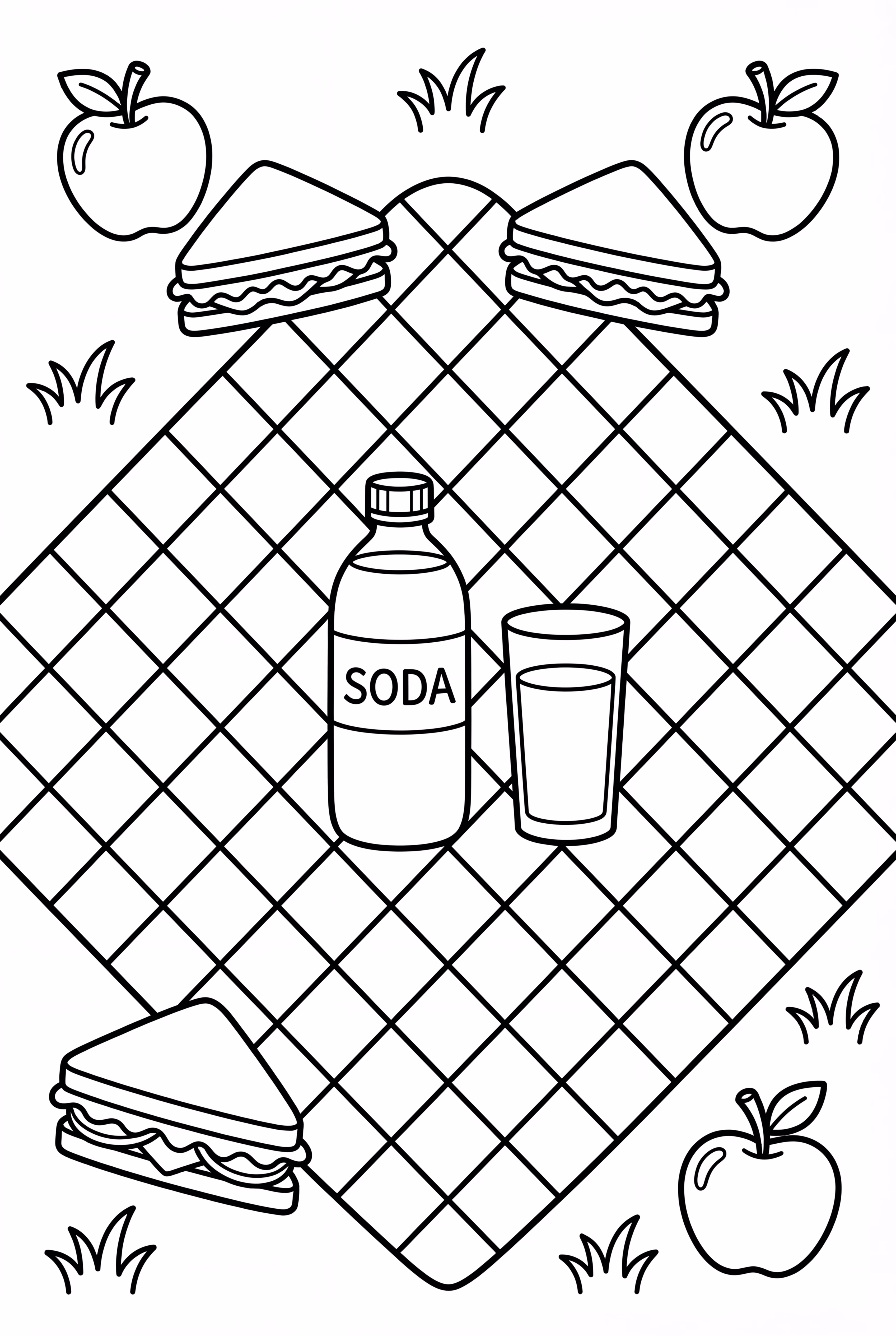 Soda Pop On A Picnic Blanket