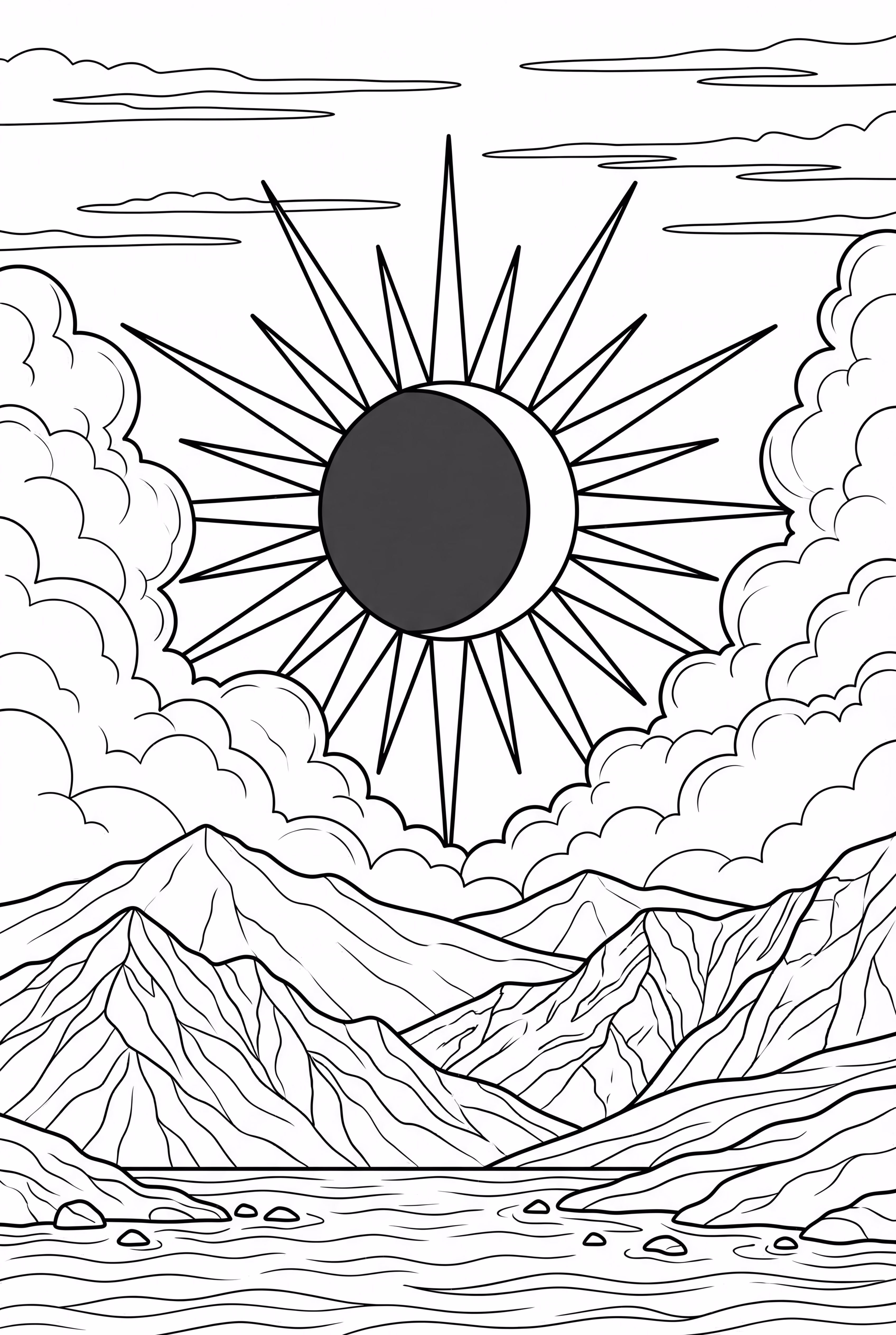 Éclipse solaire au coucher de soleil-2