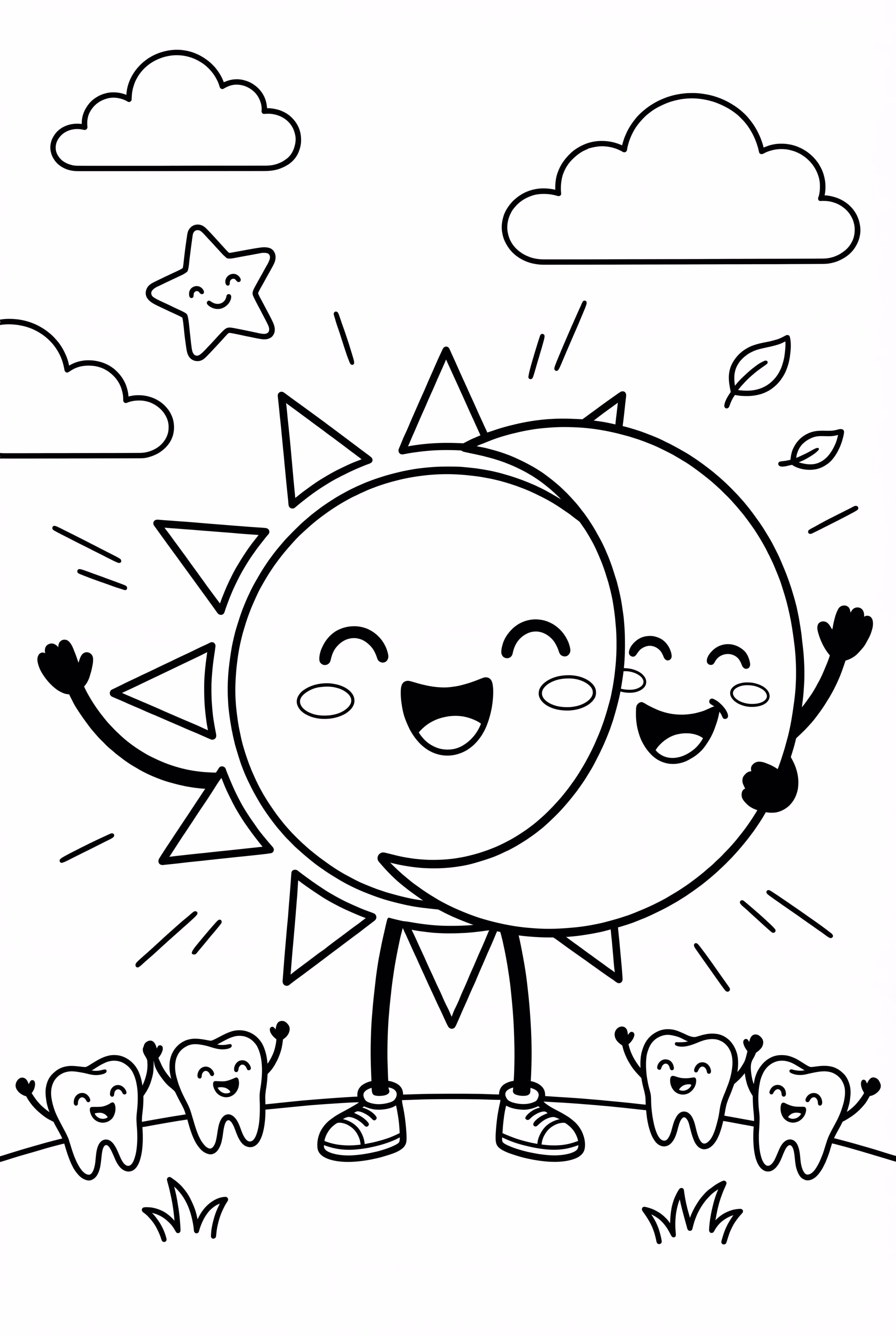 solar eclipse cartoon
