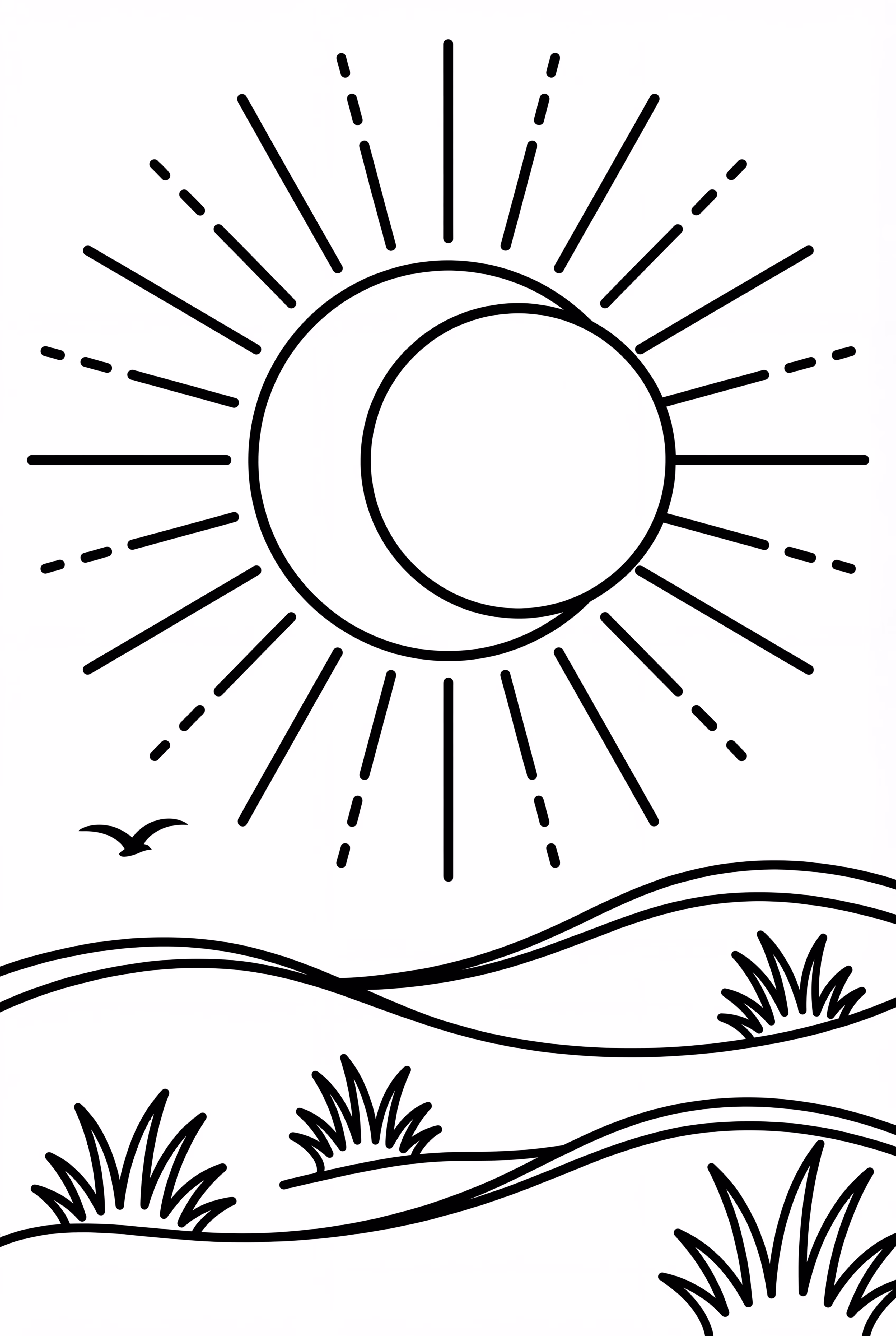 Solar Eclipse Casting Shadows on Ground