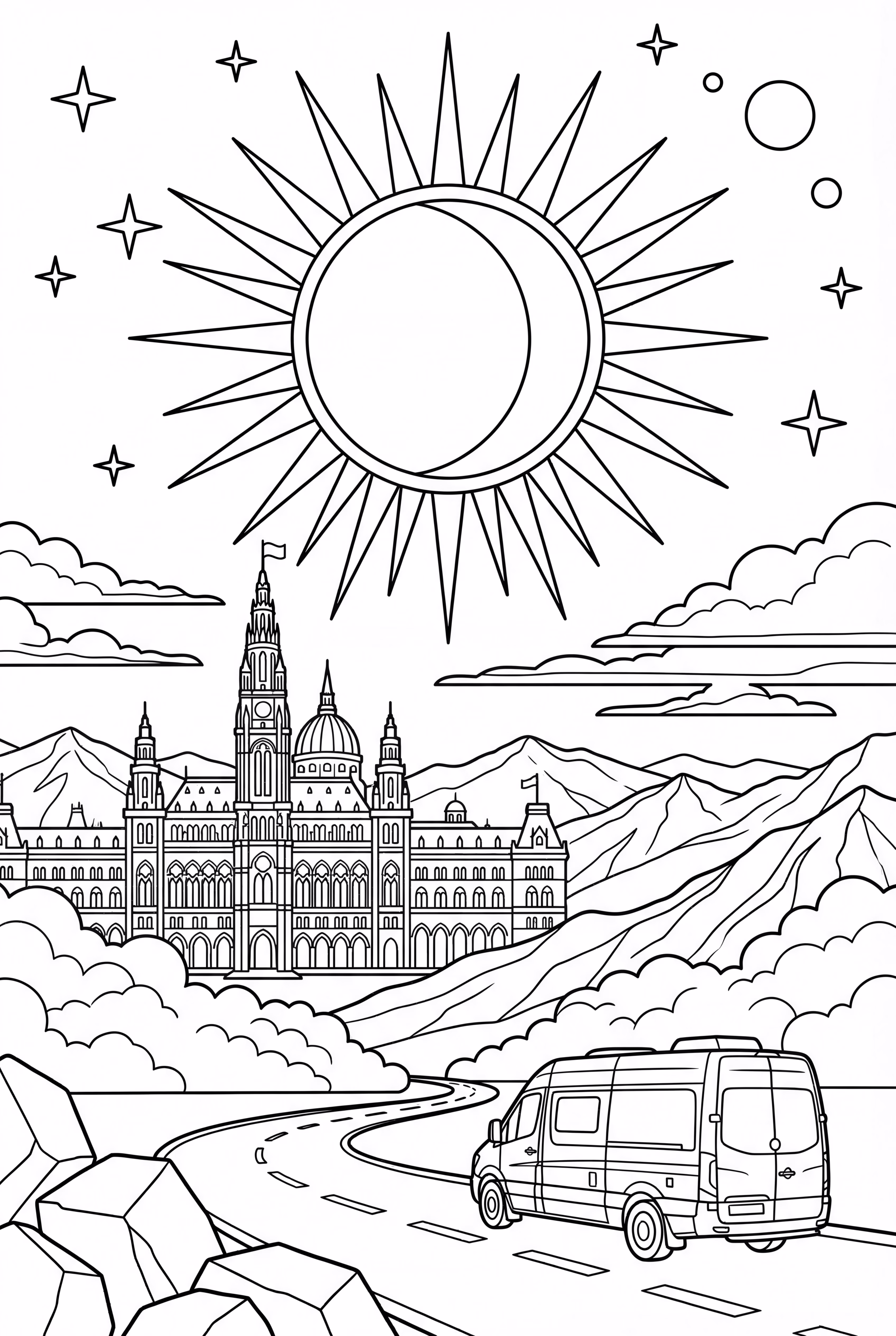 Solar Eclipse Near a Historic Landmark-2