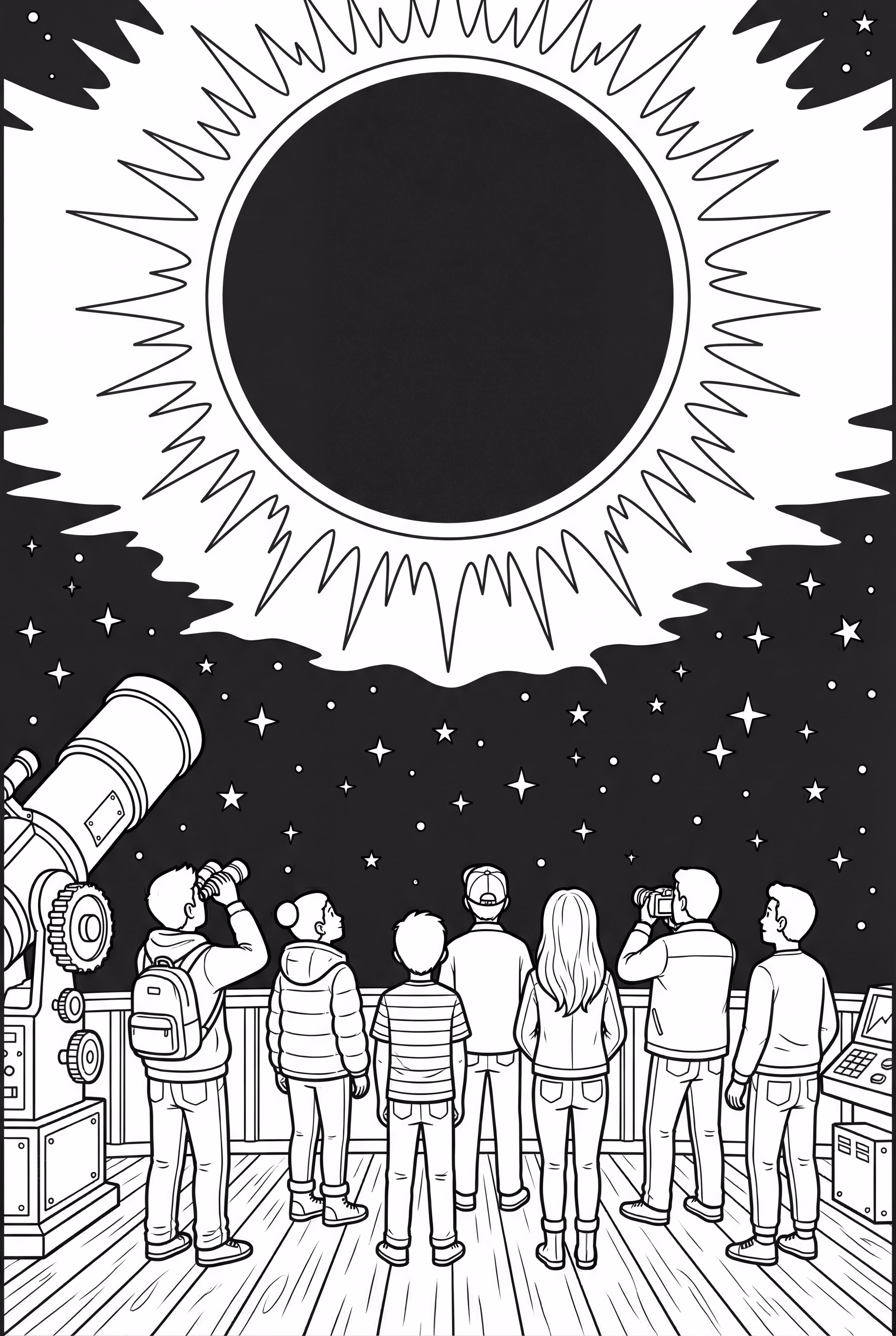 Solar Eclipse Observers with Glasses