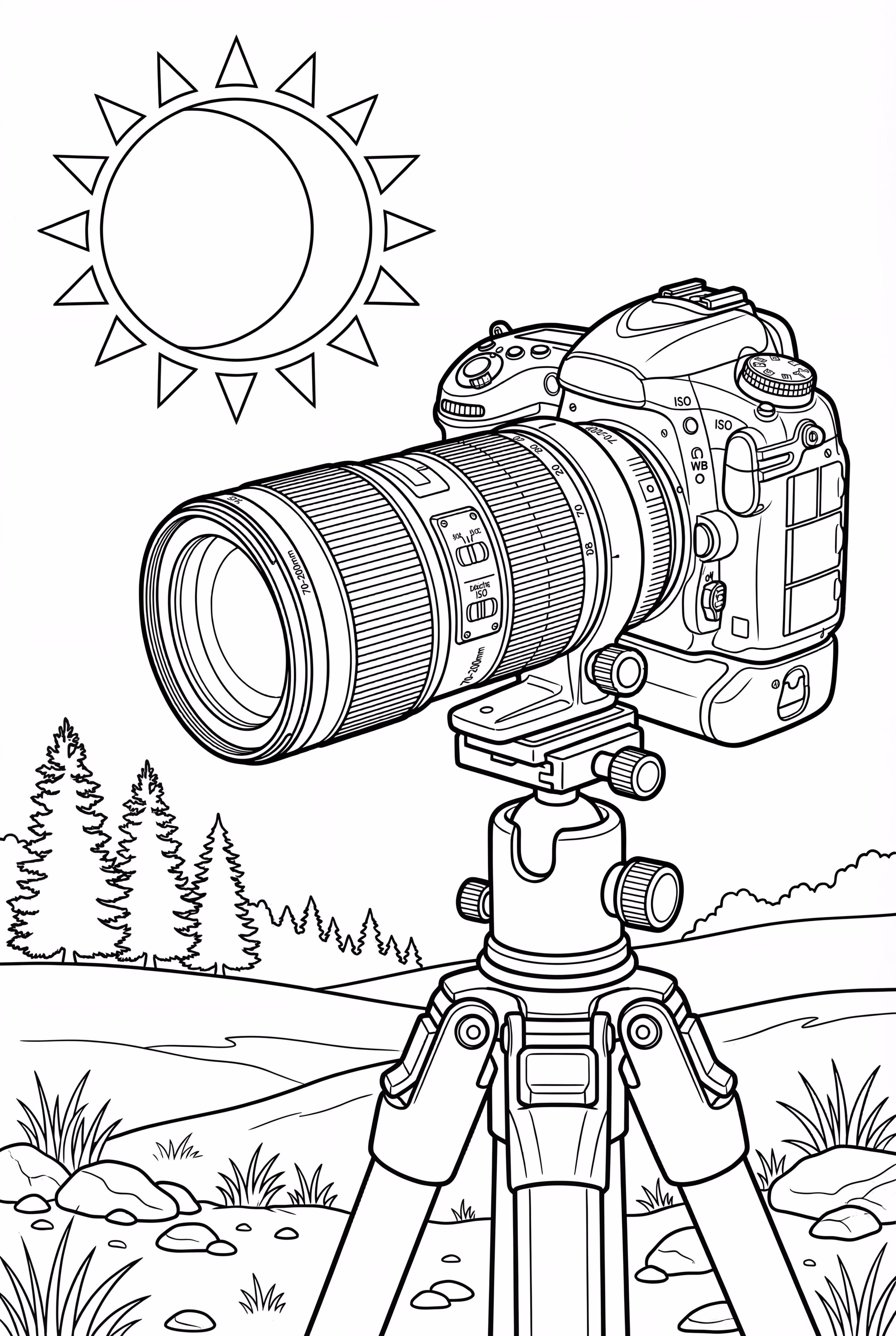 configuration de photographie d'éclipse solaire