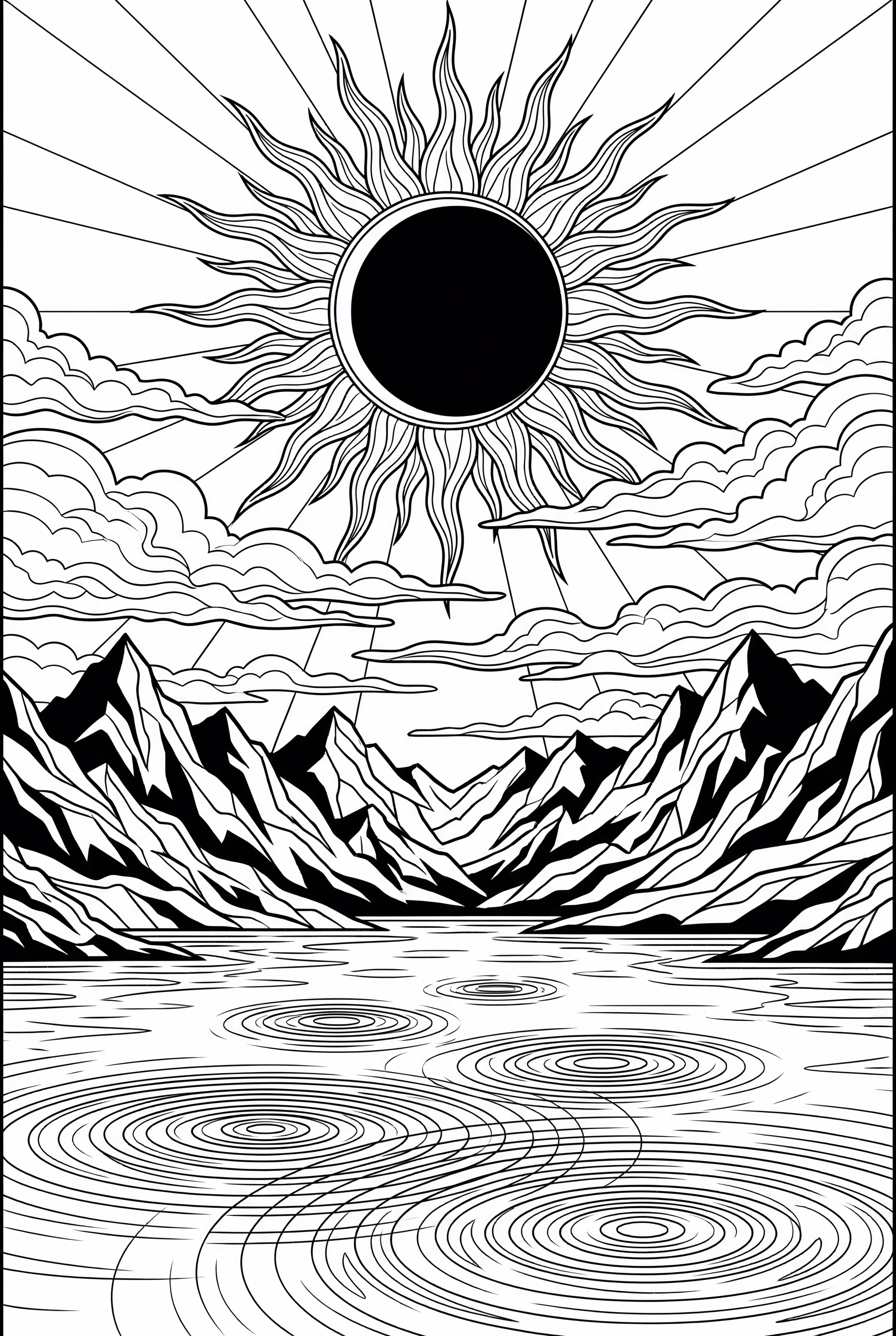 Solar Eclipse Reflected in Water