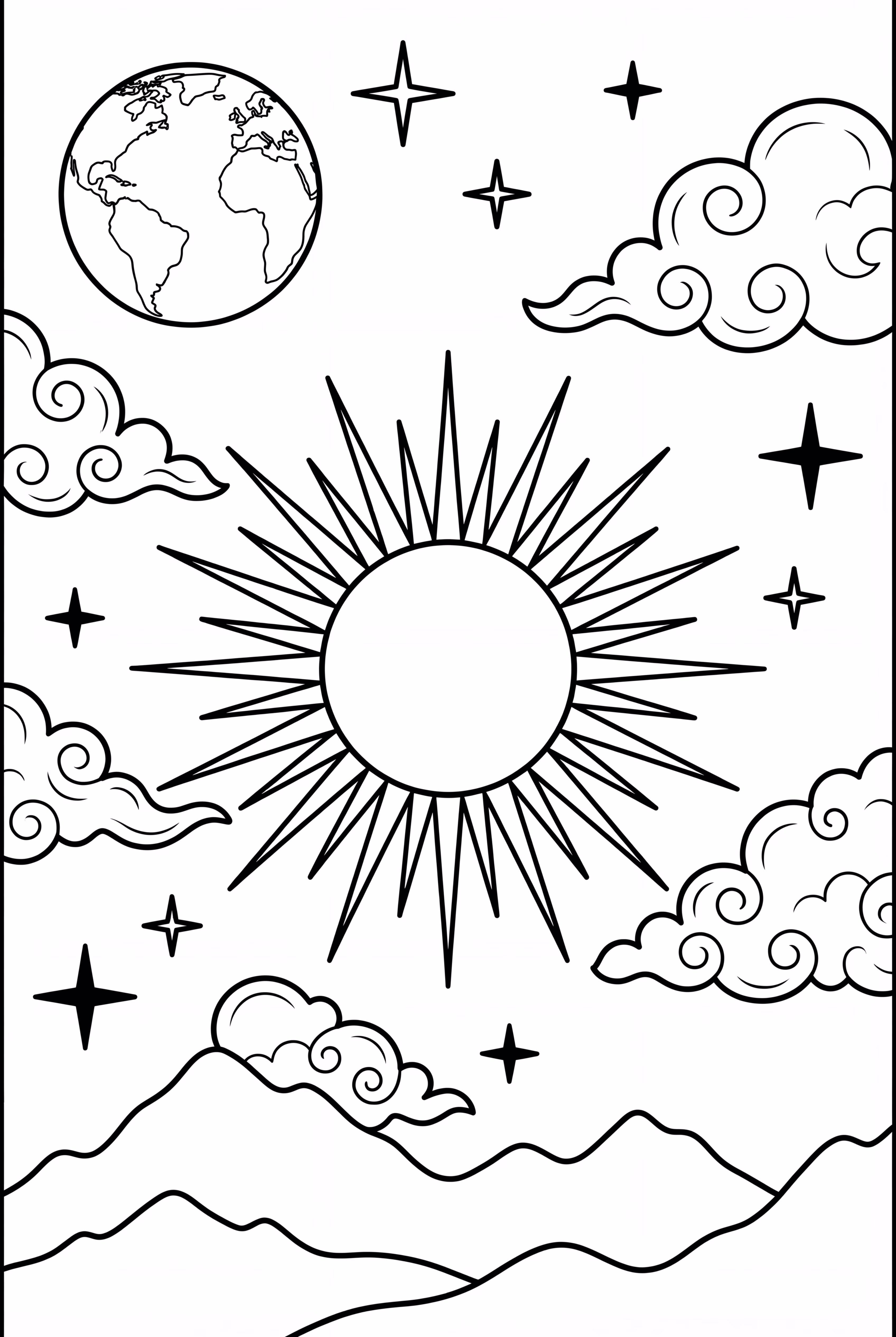 Éclipse solaire avec ciel coloré-2