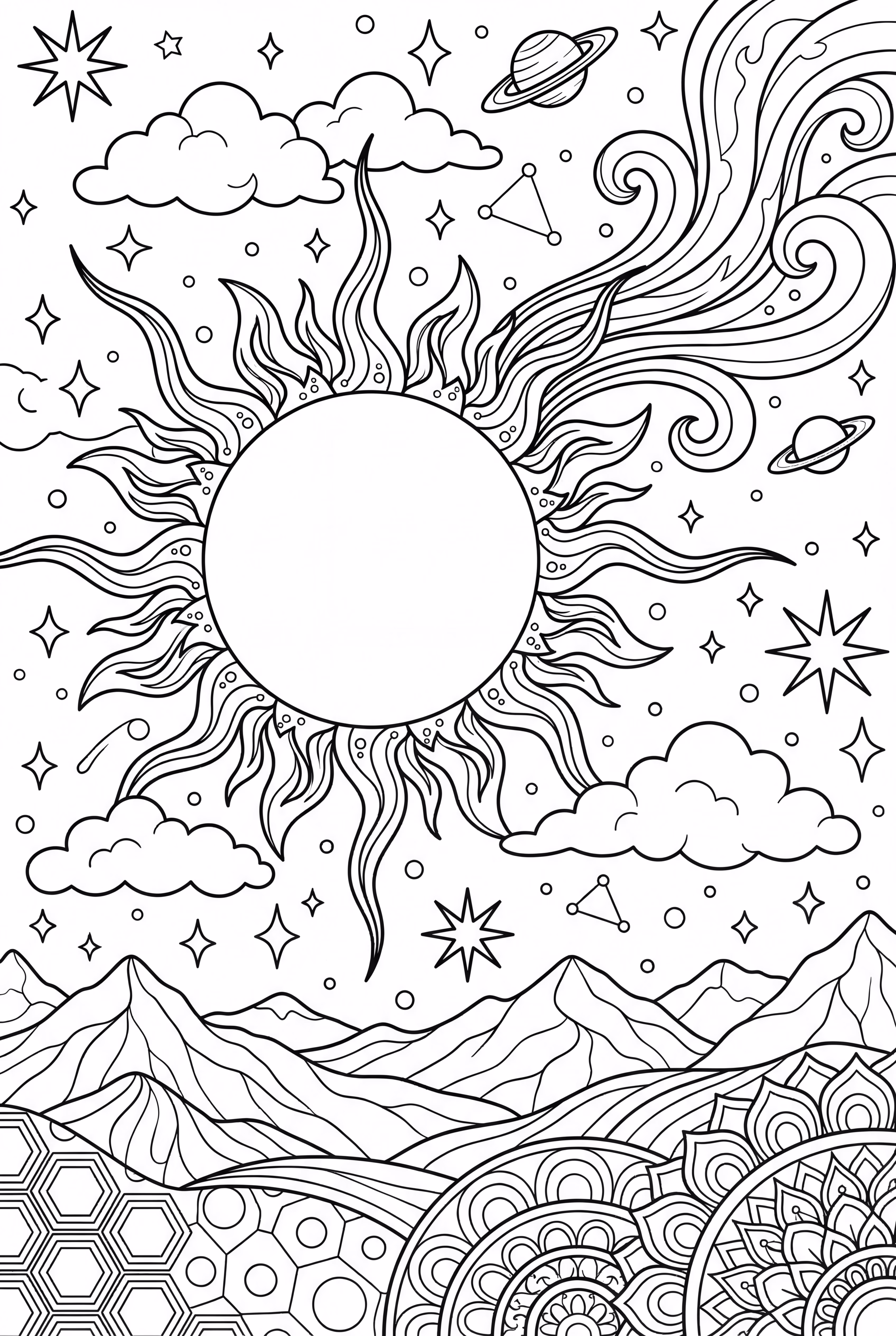 Solar Eclipse with Stars Appearing