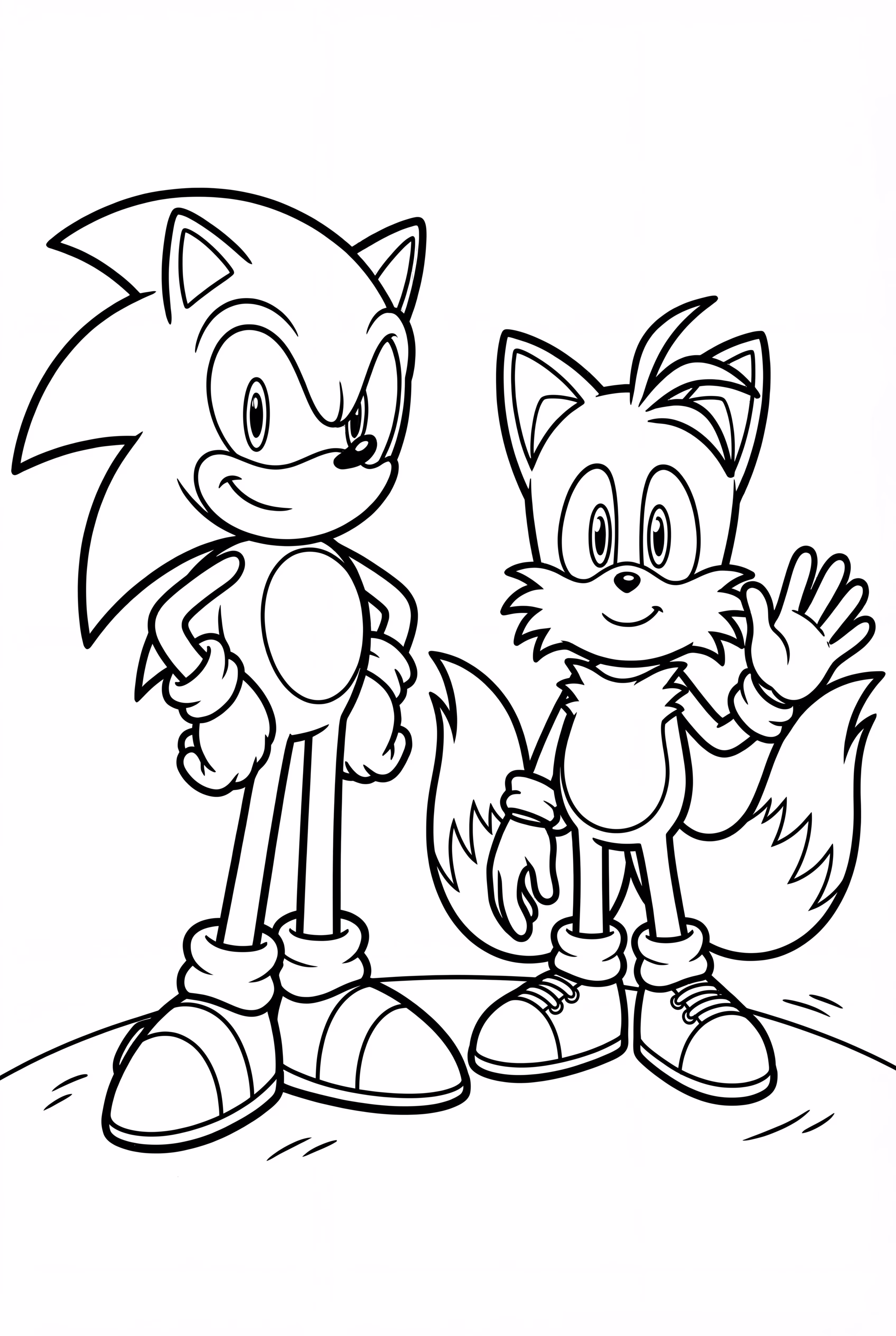 索尼克与塔尔斯并肩而立