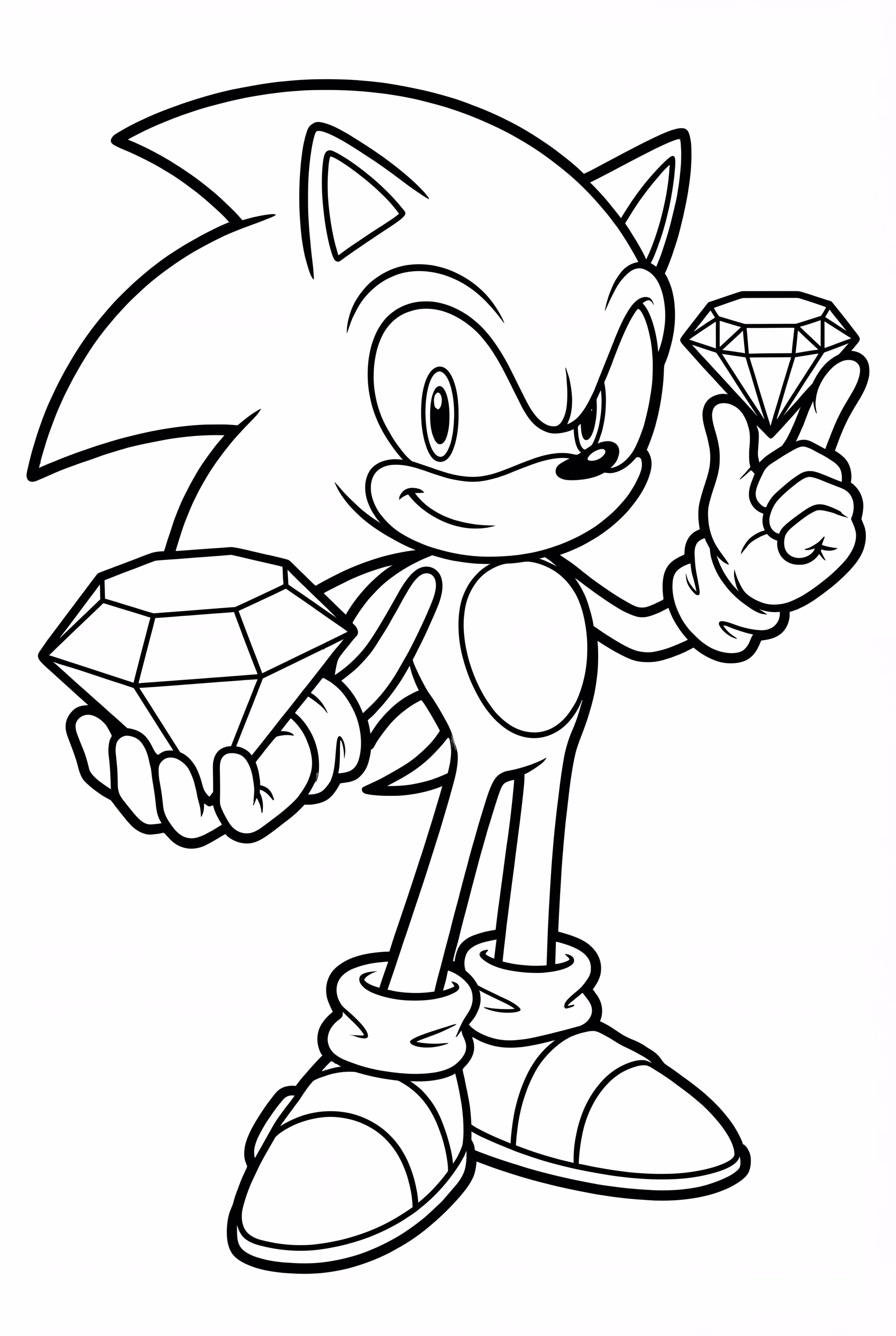 Sonic Protecting Chaos Emeralds